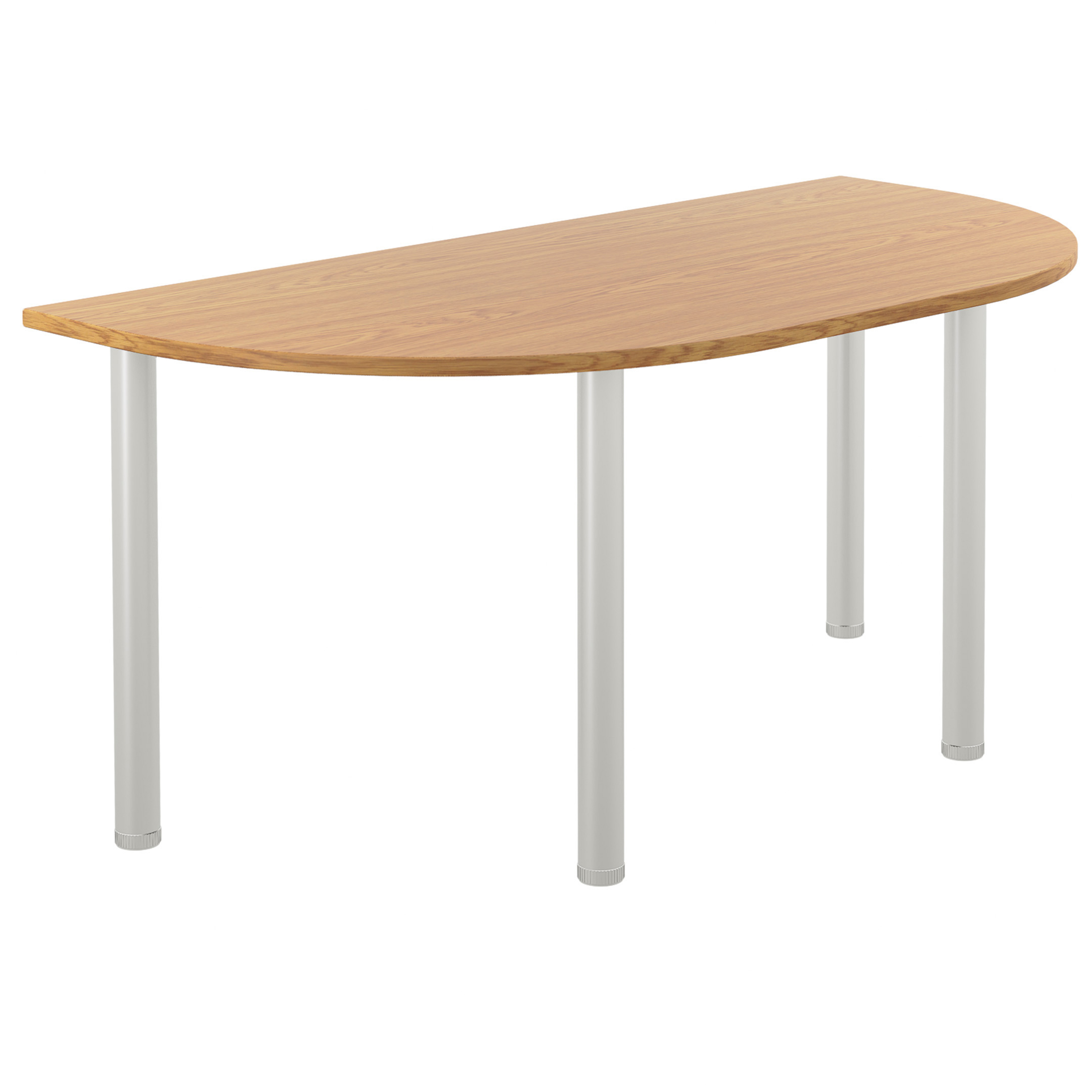 One Fraction Plus Rectangular Meeting Table with D-End (FSC) | 1600X800 | Nova Oak/Silver thumbnail 4