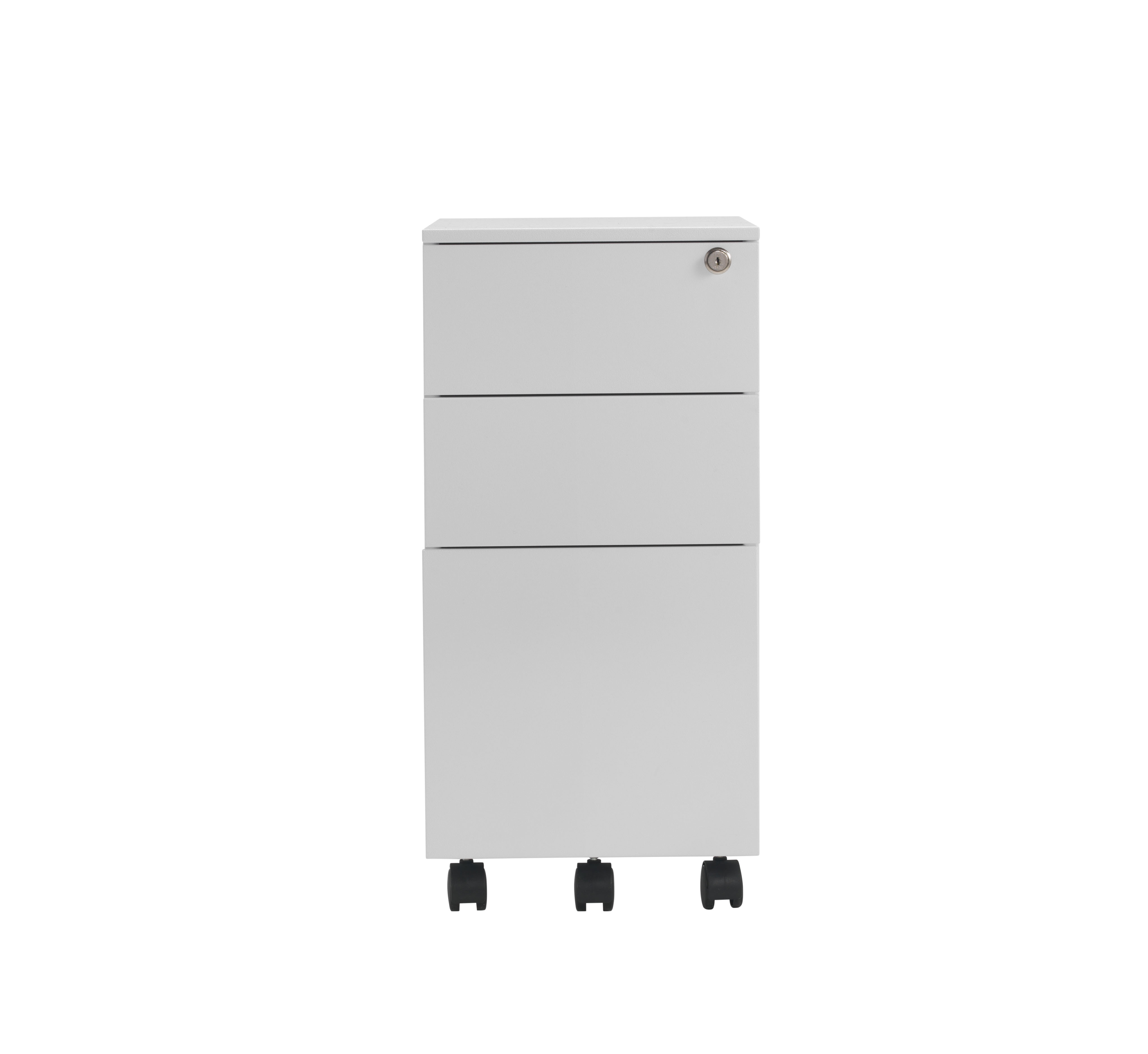 Pedestal Slimline 3 Drawer Steel thumbnail 2