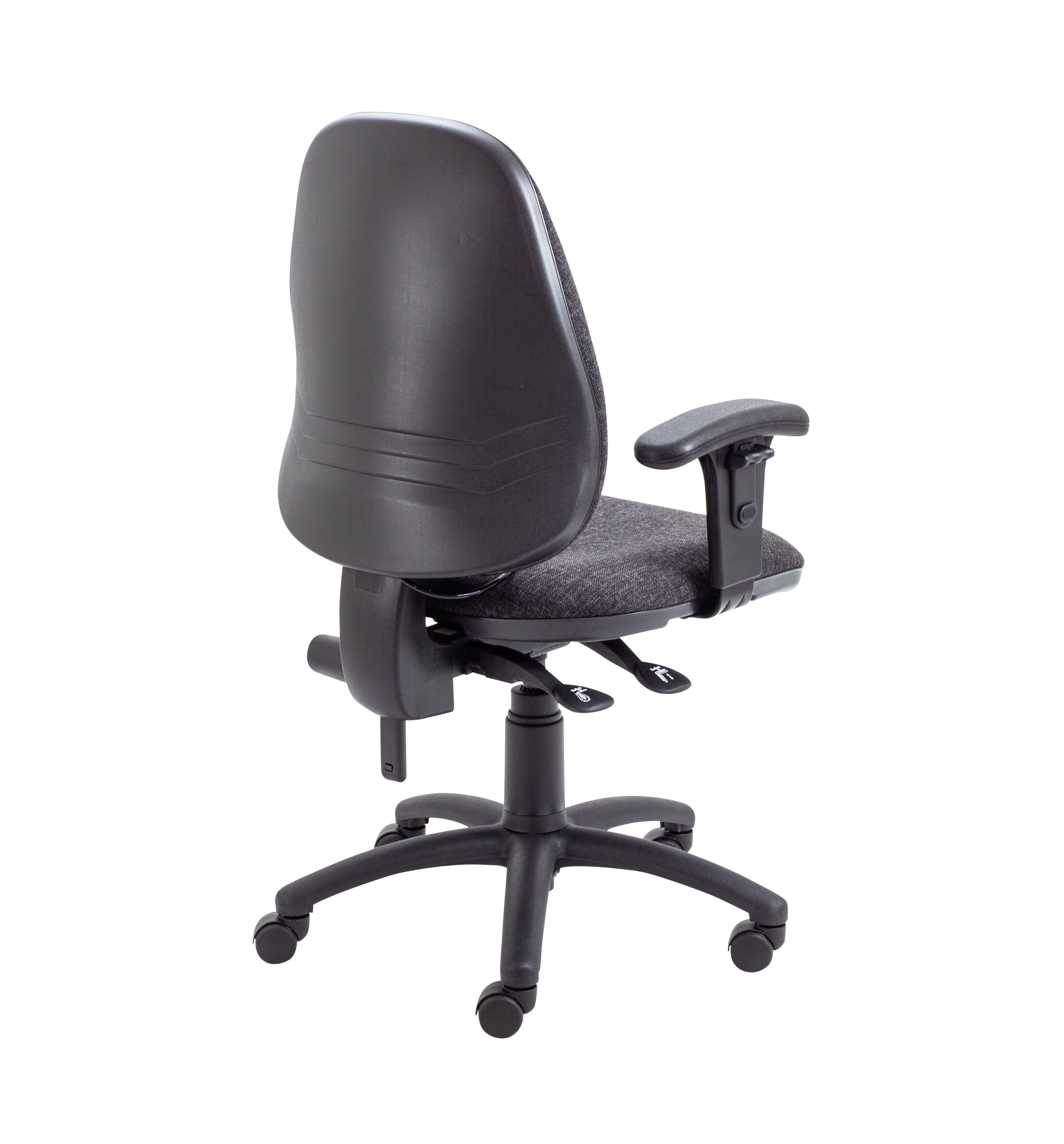 Calypso Ergo 2 Lever Office Chair with Lumbar Pump | Adjustable Arms | Charcoal thumbnail 4