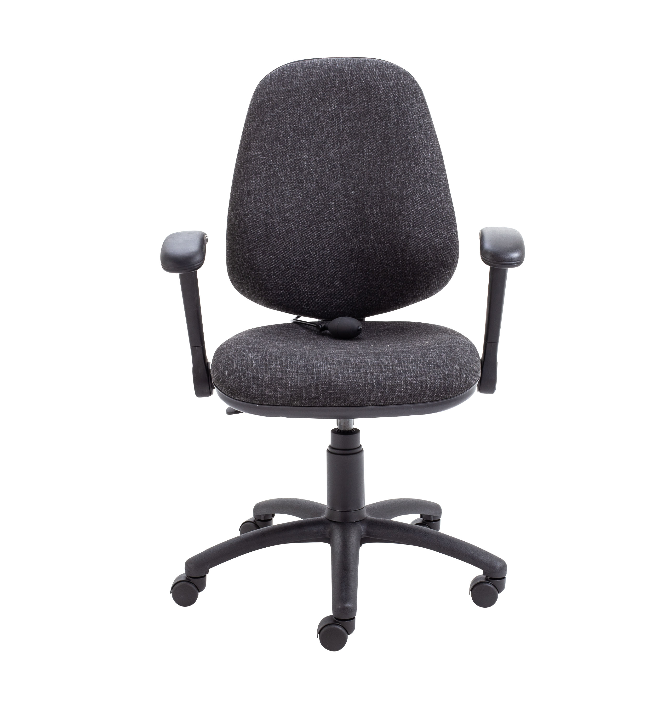 Calypso Ergo 2 Lever Office Chair with Lumbar Pump | Folding Arms | Charcoal thumbnail 2