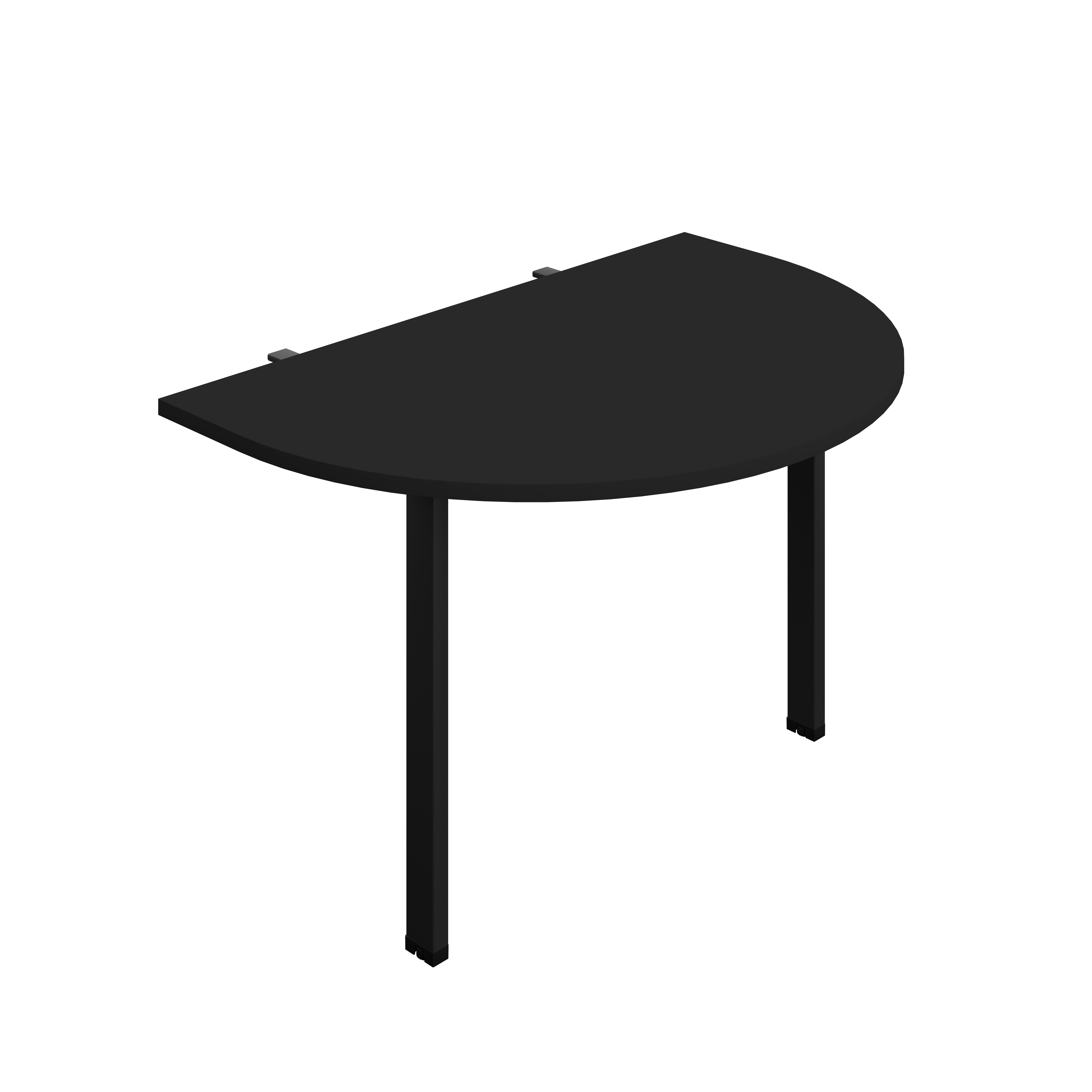 Synergy Screen Depth D-End Single Person Bench : Goal Post Leg : 1200 | 800 | Black/Black