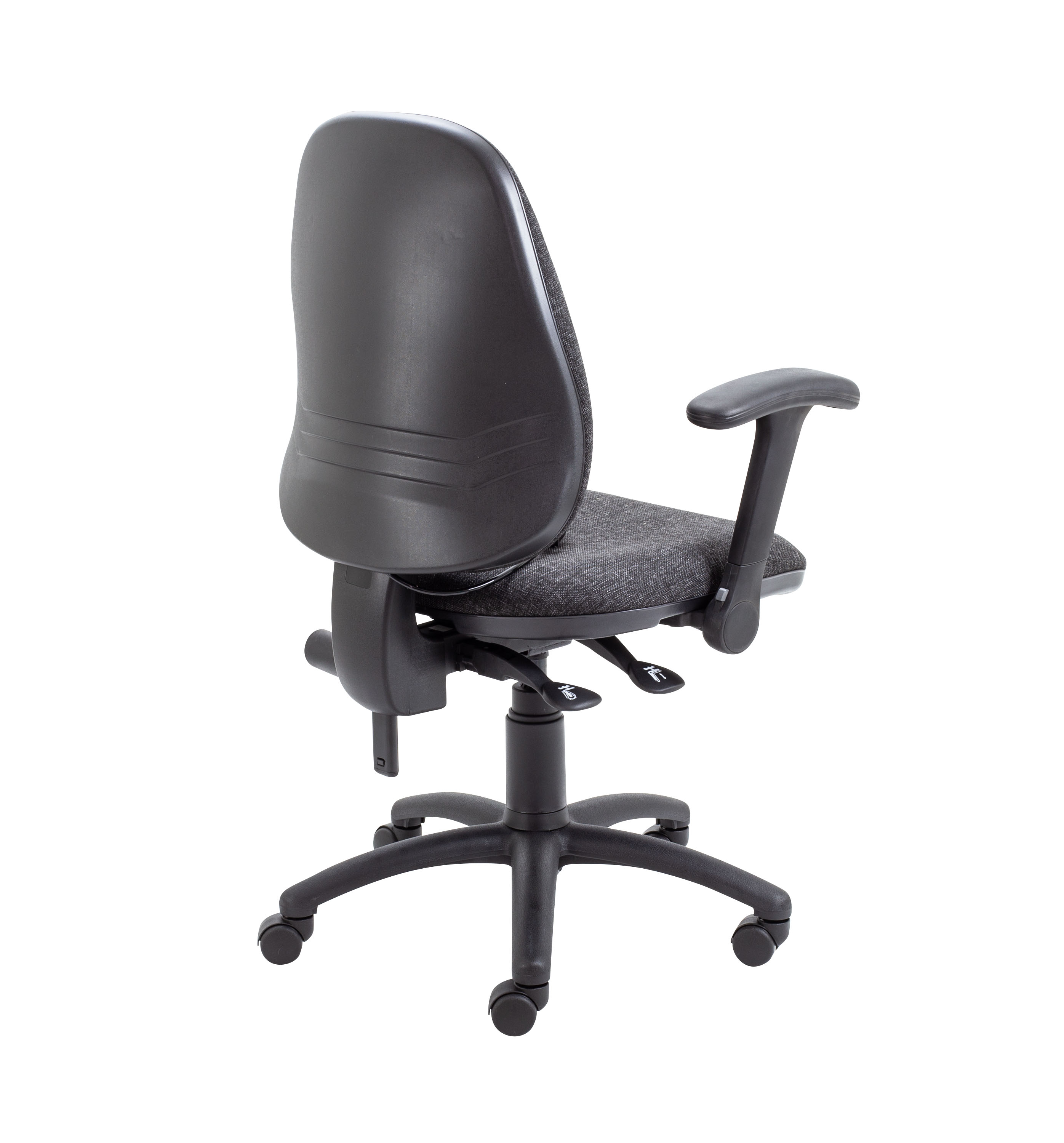 Calypso Ergo 2 Lever Office Chair with Lumbar Pump | Folding Arms | Charcoal thumbnail 4