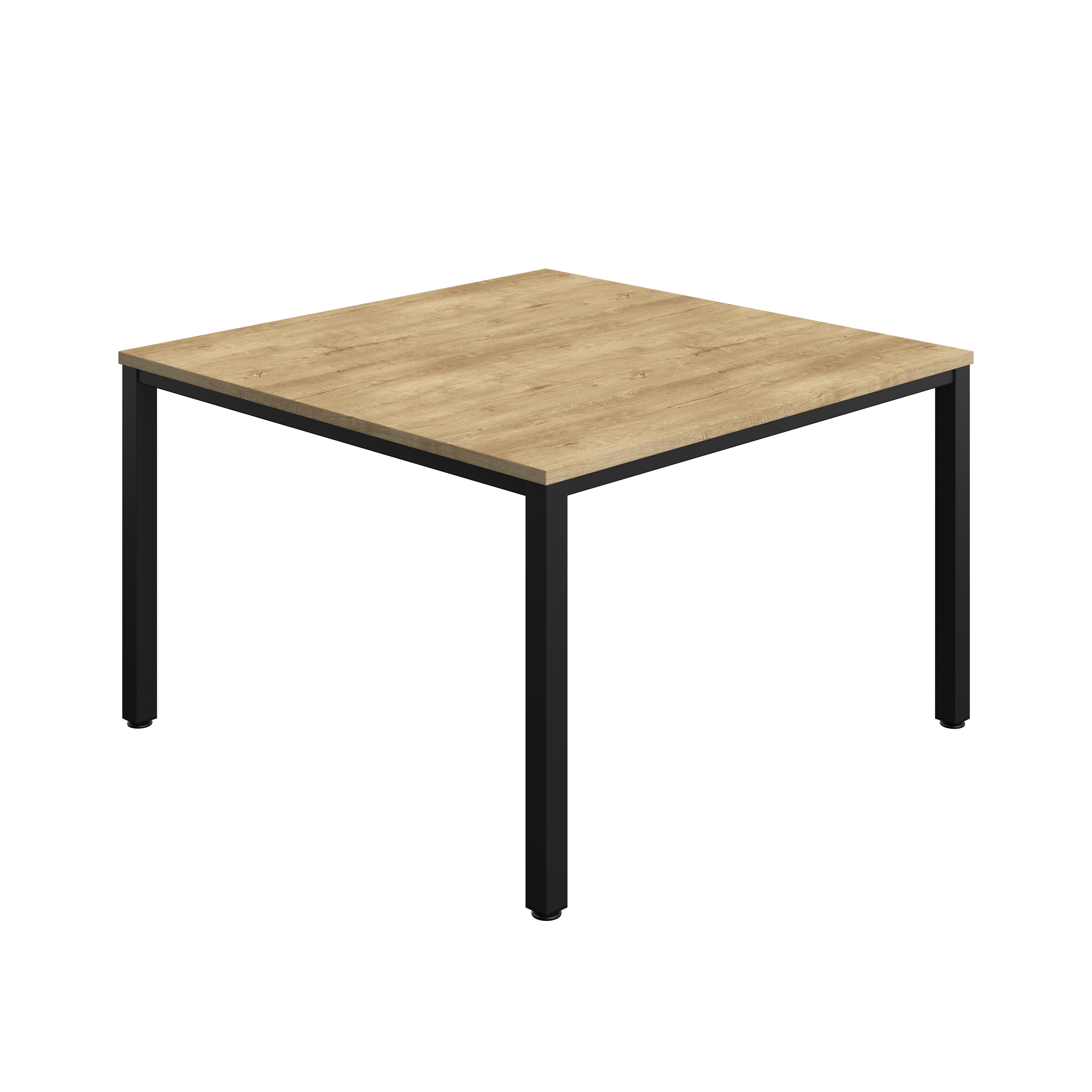 Fraction Infinity Square Meeting Table (FSC) | 1200 X 1200 | Natural Nebraska Oak/Black