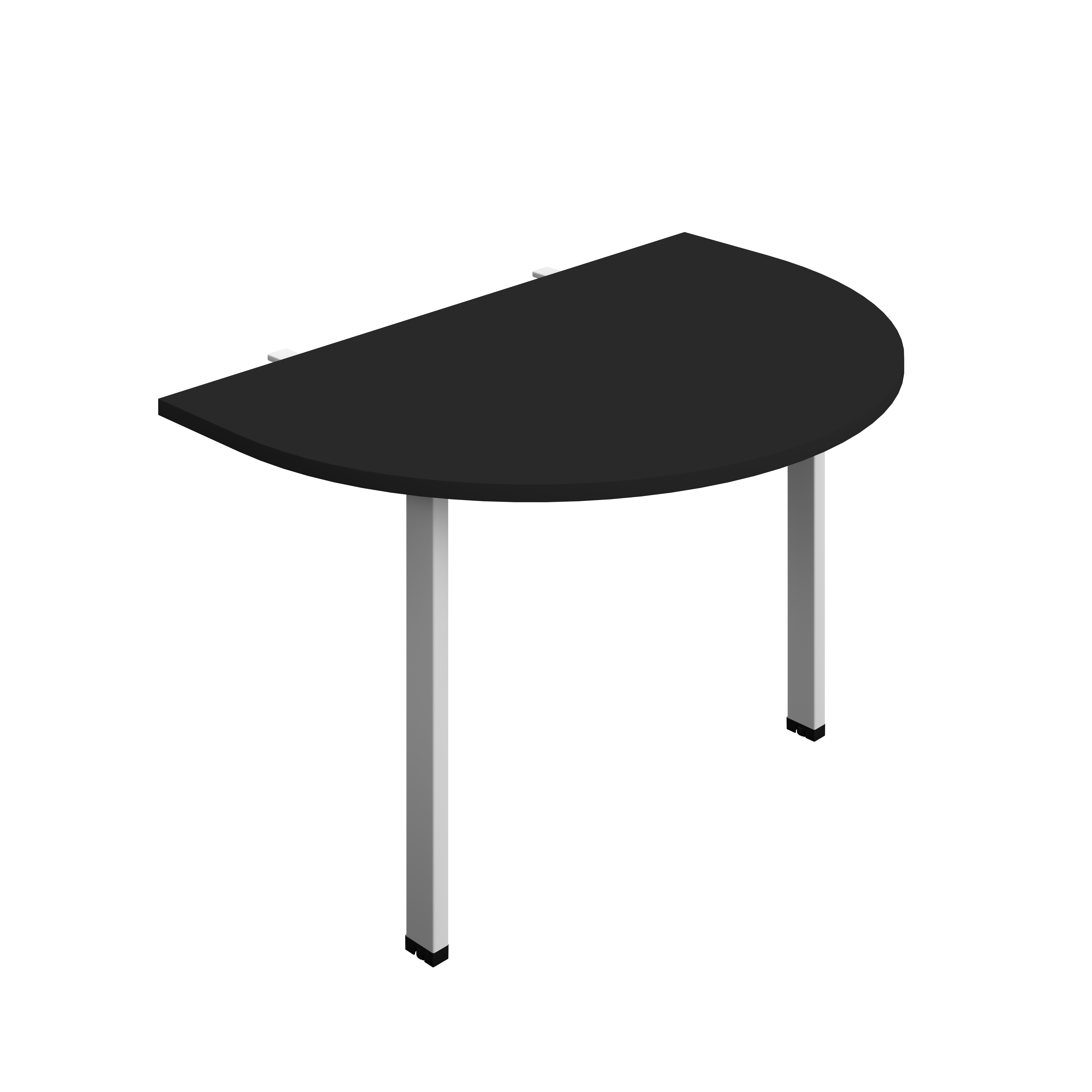 Synergy Screen Depth D-End Single Person Bench : Goal Post Leg : 1200 | 800 | Black/Silver