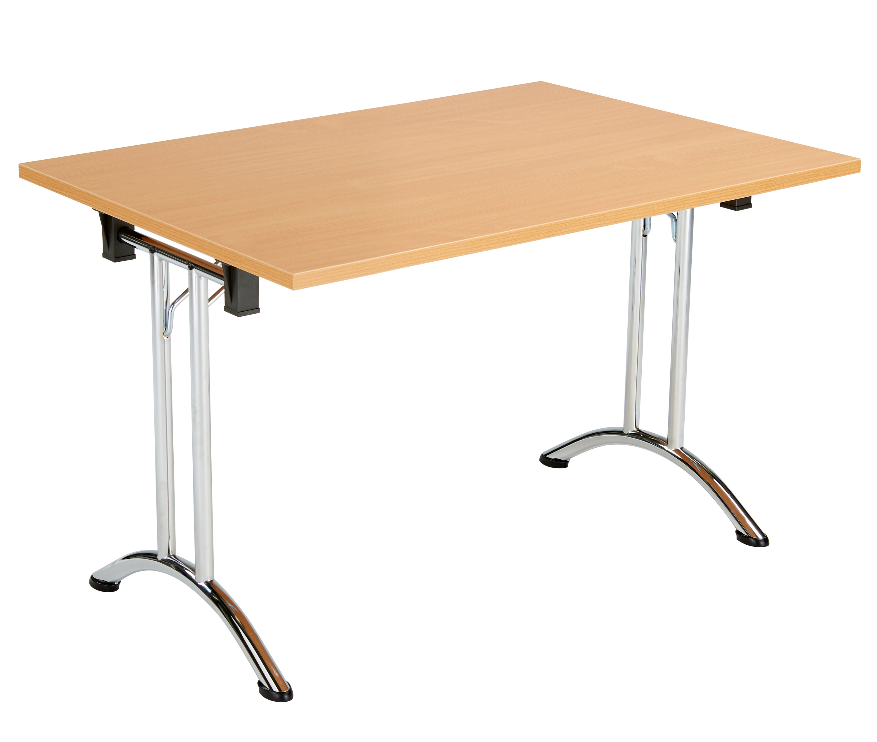 One Union Rectangular Folding Table (FSC) | 1200 X 700 | Beech/Chrome