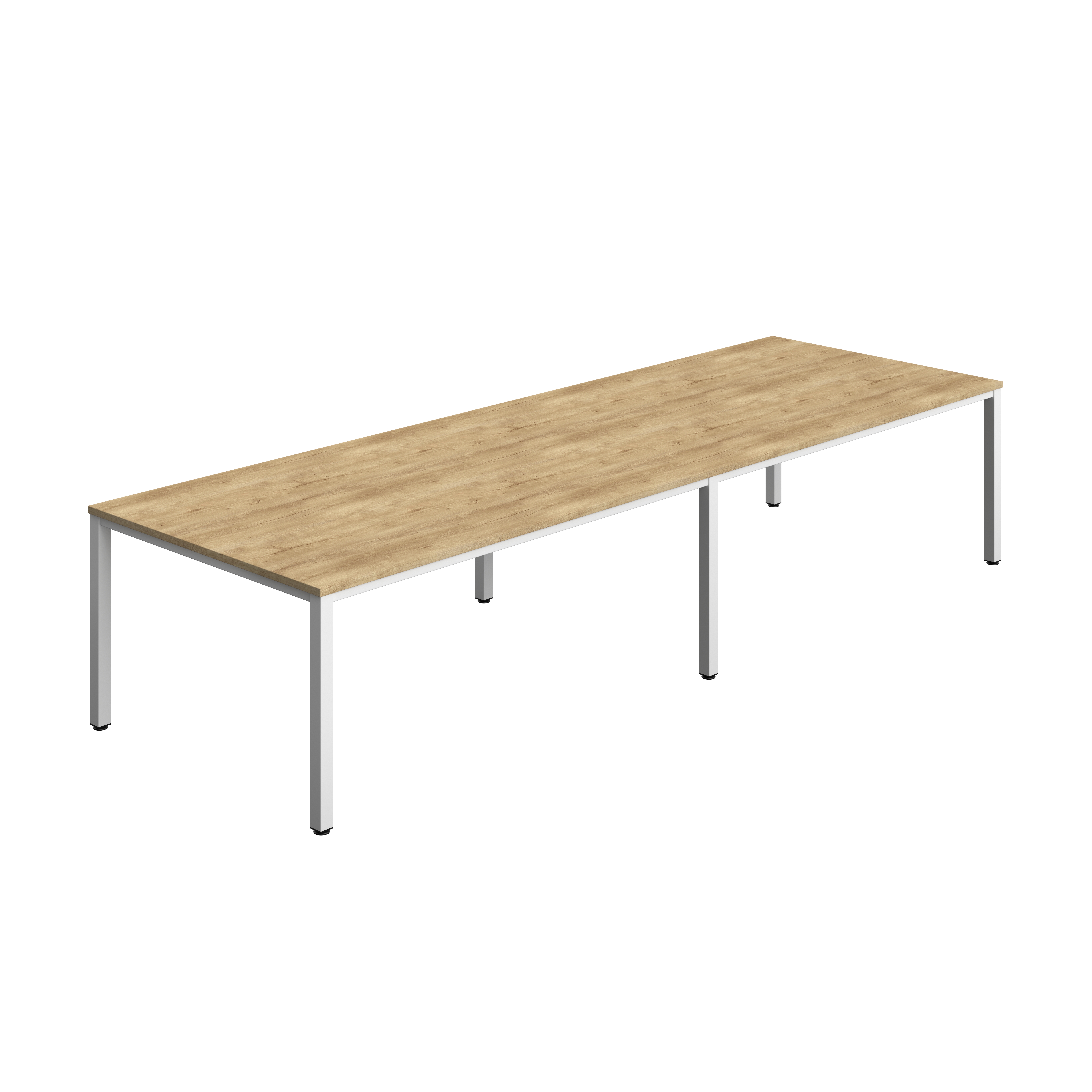 Fraction Infinity Rectangular Meeting Table (FSC) | 3600 X 1200 | Natural Nebraska Oak/White