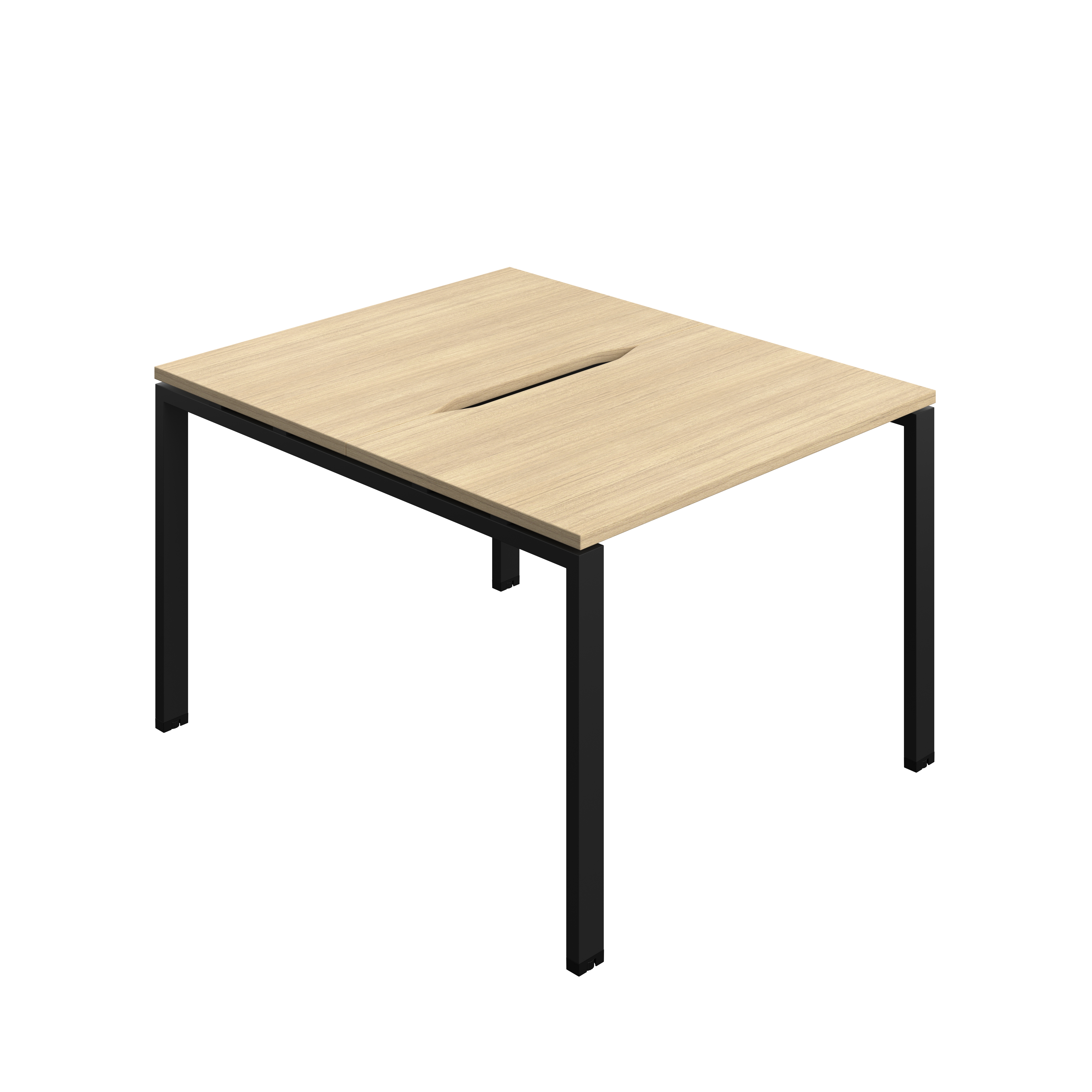 Synergy Bench with Cut Out: 2 Person (FSC) : Goal Post Leg : 1000 | 700 | Nova Oak/Black