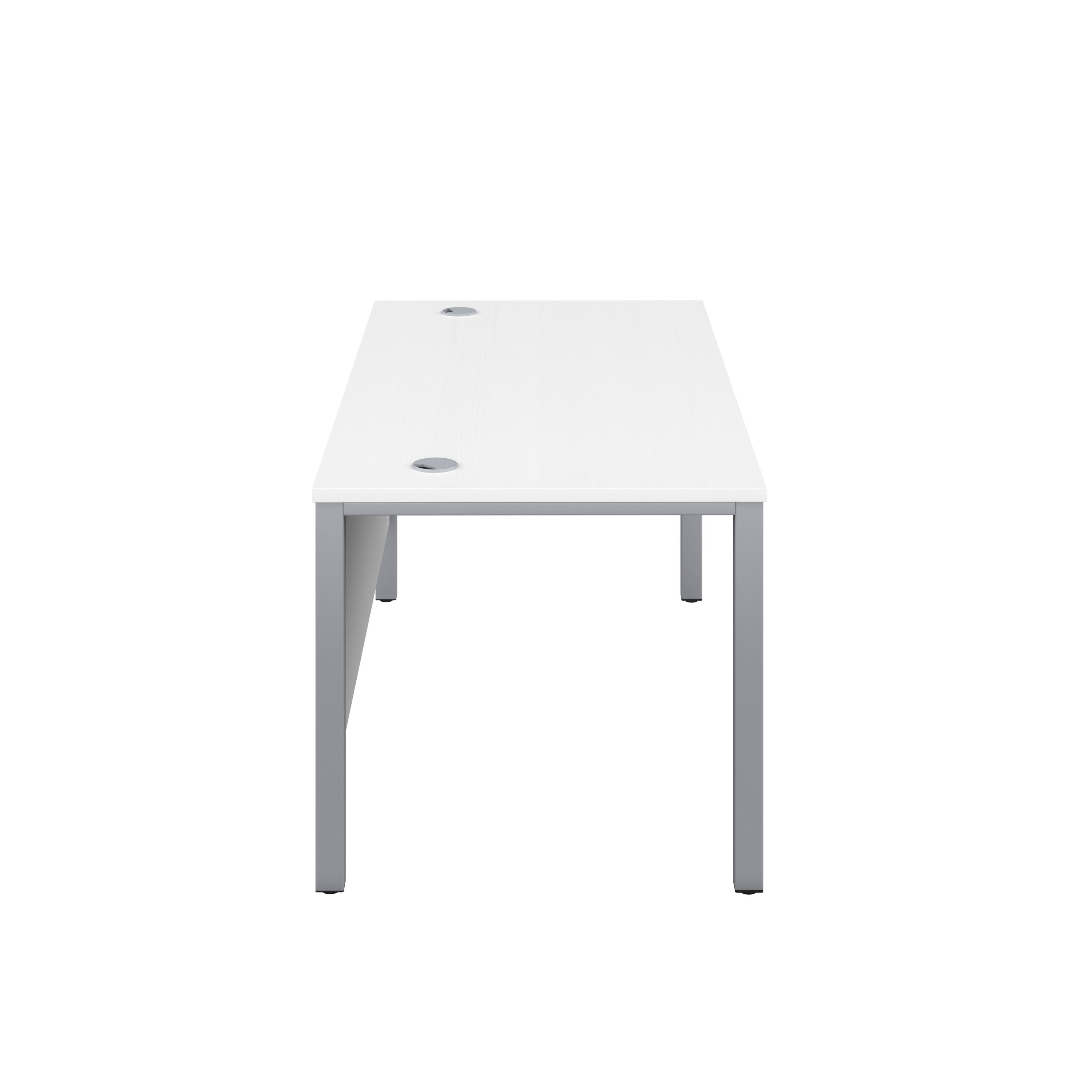 Goal Post Rectangular Desk (FSC) | 1800X600 | White/Silver thumbnail 3