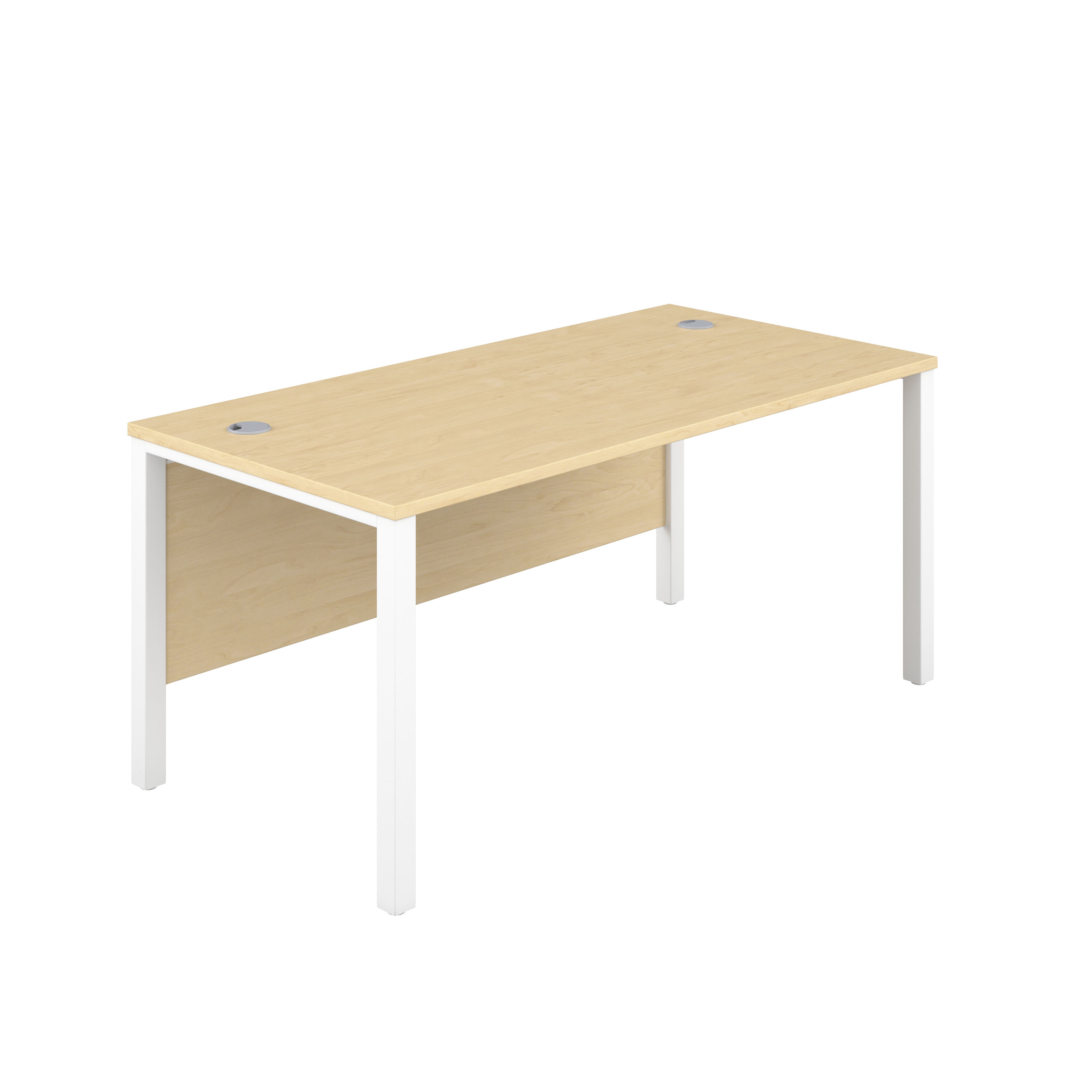 Goal Post Rectangular Desk (FSC) | 1800X600 | Maple/White