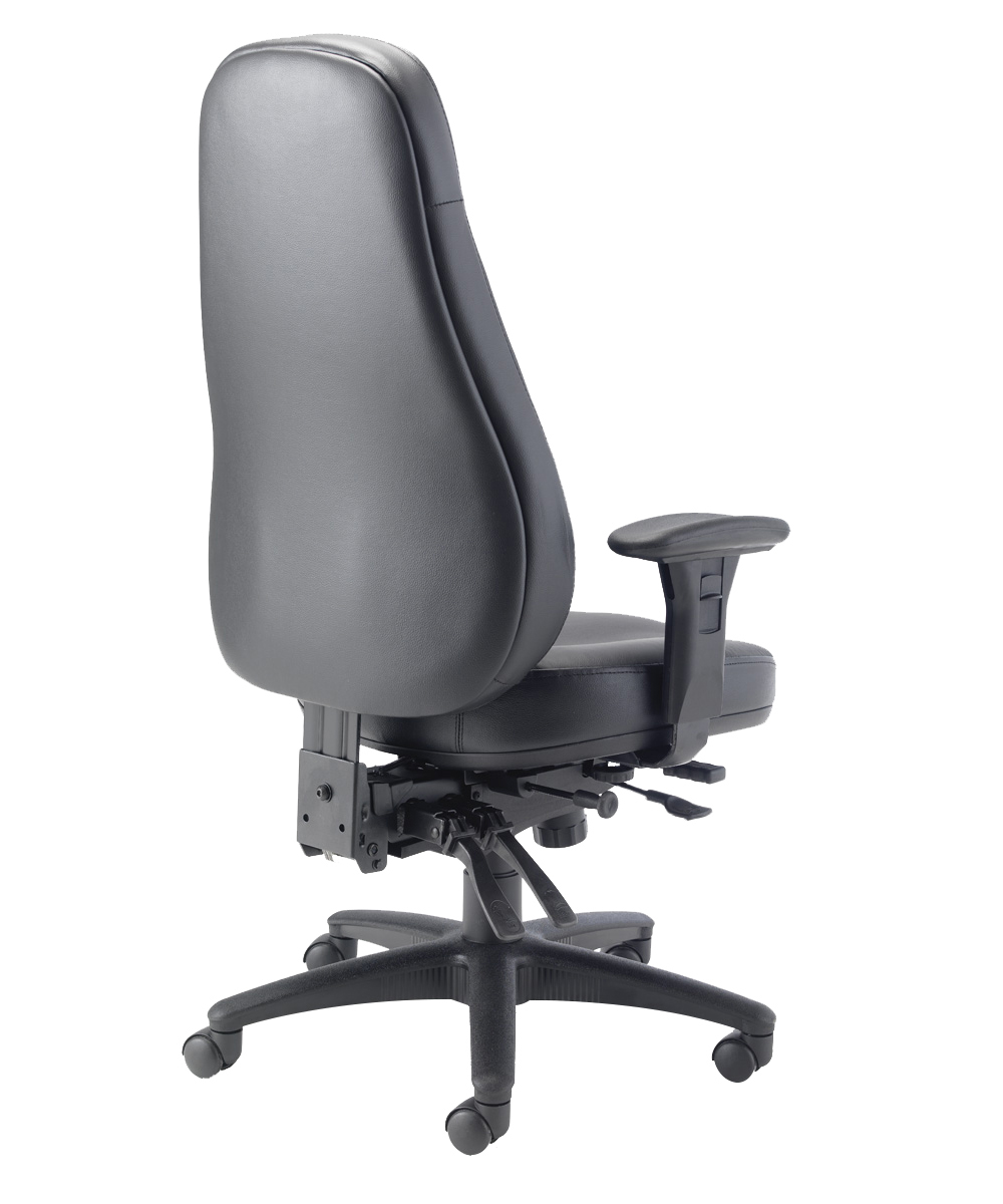 Cheetah Office Chair | Black Leather thumbnail 4