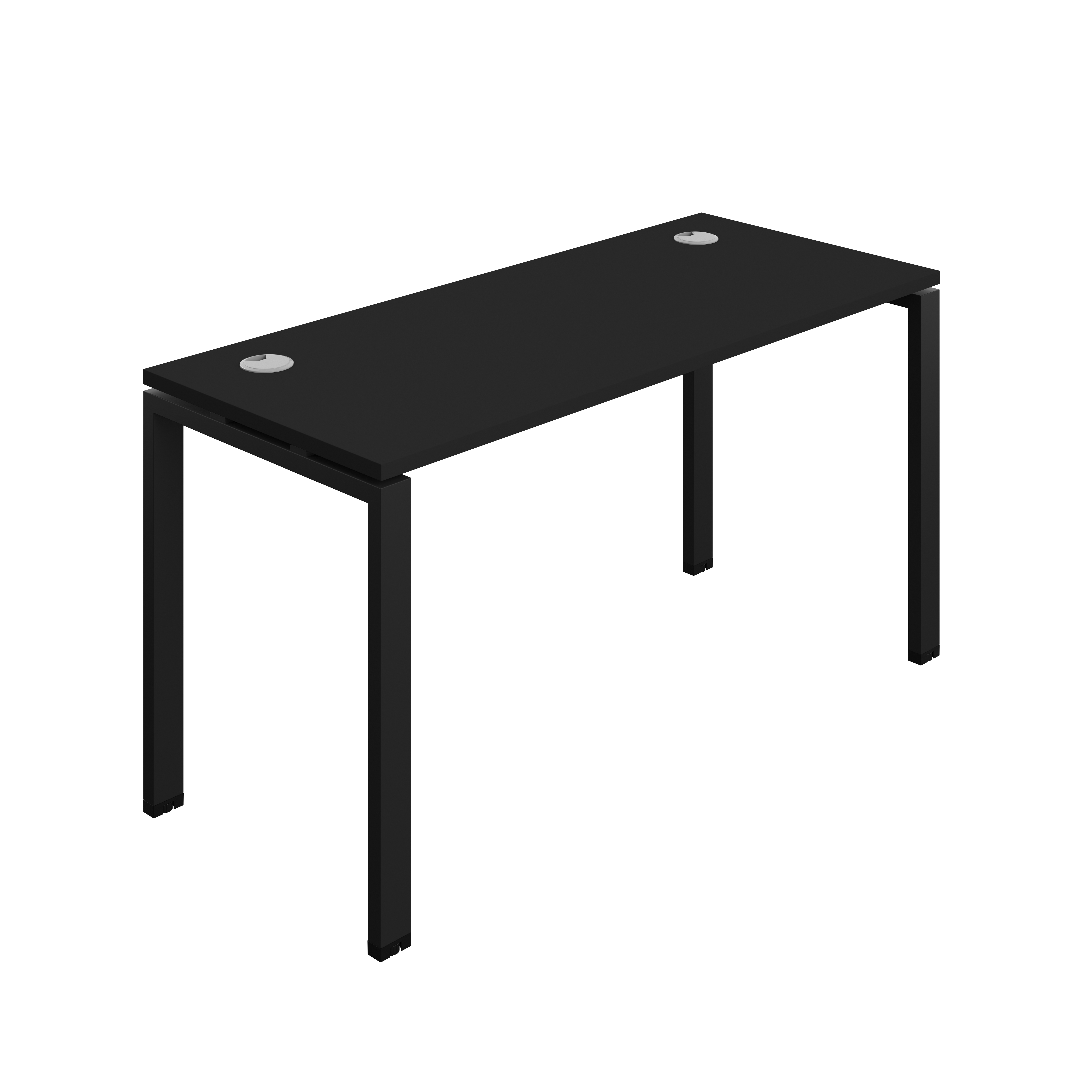 Synergy Bench with Cable Ports: 1 Person (FSC) : Goal Post Leg : 1400 | 600 | Black/Black