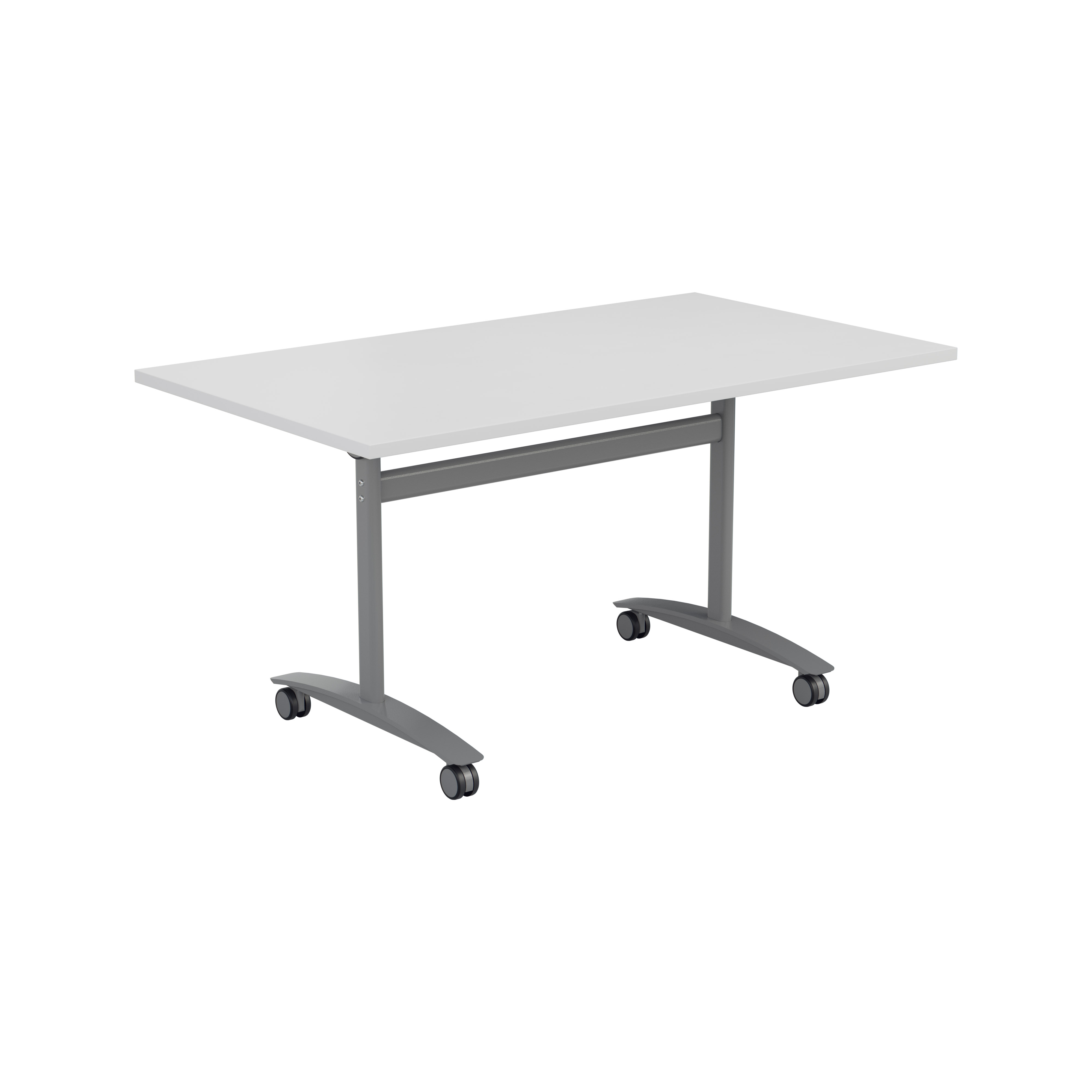 One Rectangular Tilting Table (FSC) | 1600 X 700 | White/Silver thumbnail 4