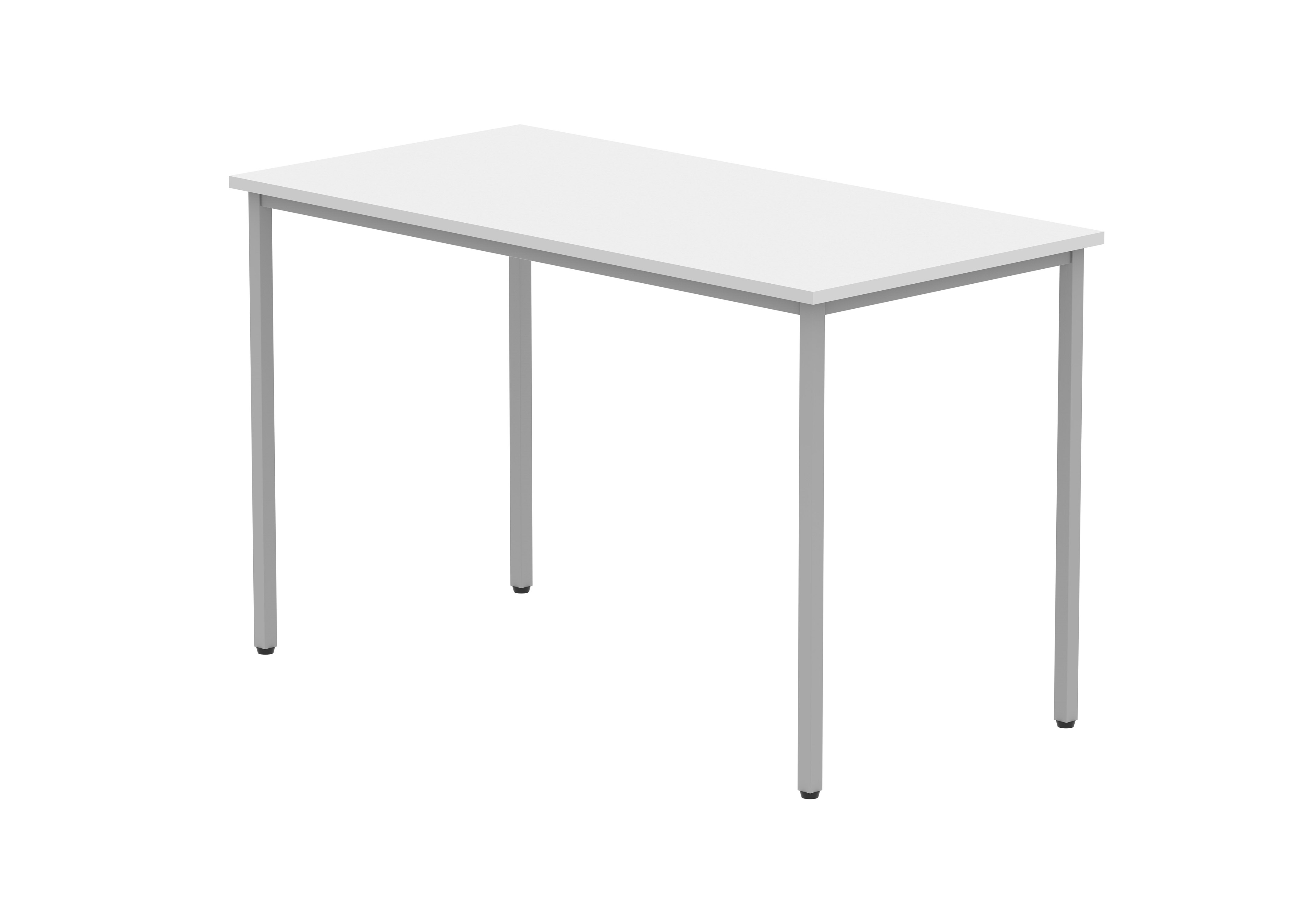 Office Rectangular Multi-Use Table (FSC) | 1200X600 | Arctic White/Silver thumbnail 4