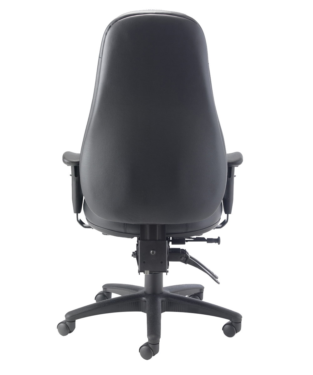 Cheetah Office Chair | Black Leather thumbnail 5