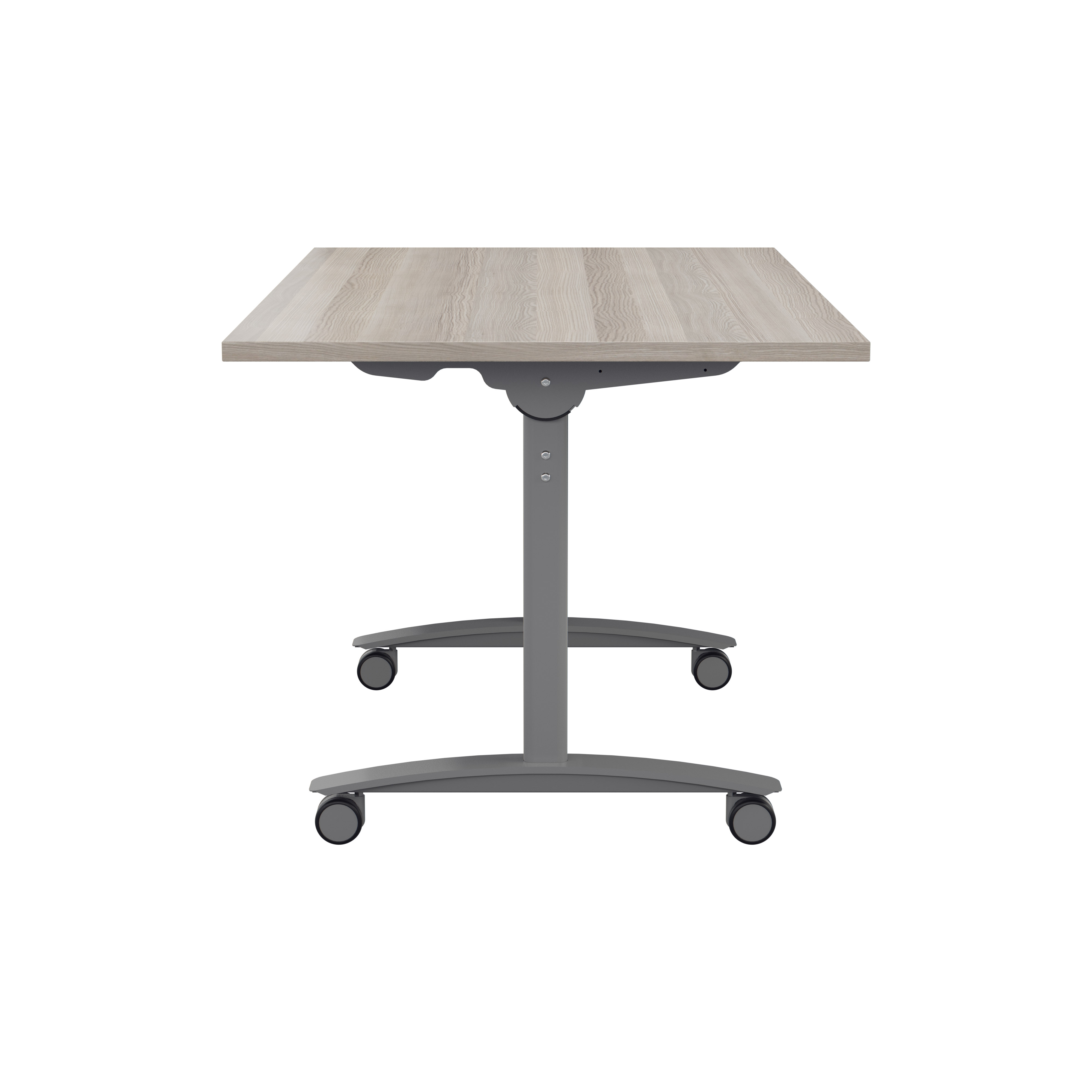 One Rectangular Tilting Table (FSC) | 1400 X 700 | Grey Oak/Silver thumbnail 3