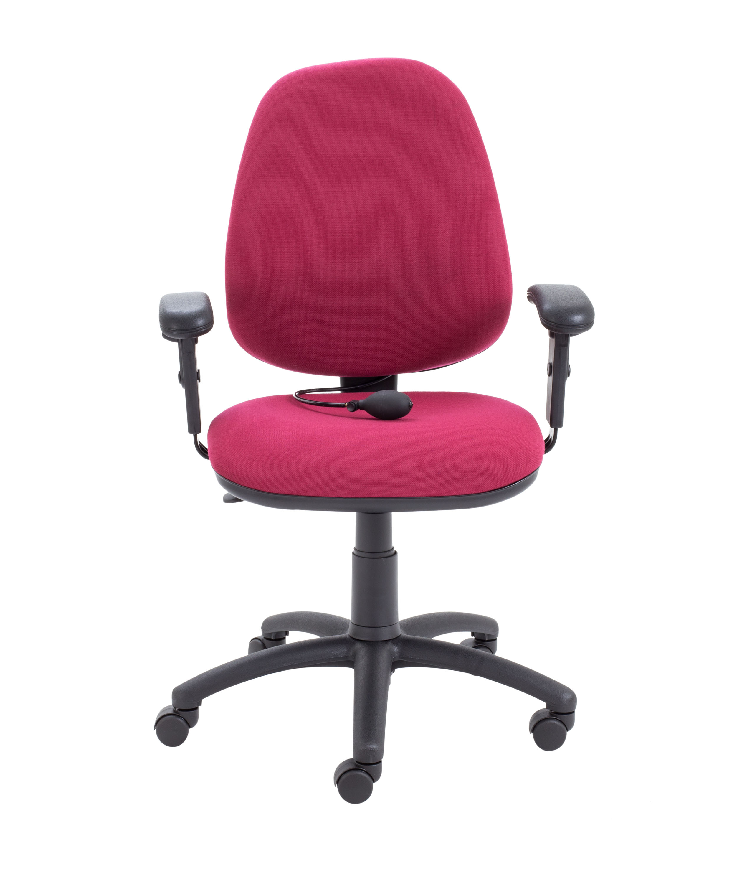 Calypso Ergo 2 Lever Office Chair with Lumbar Pump | Adjustable Arms | Claret thumbnail 2