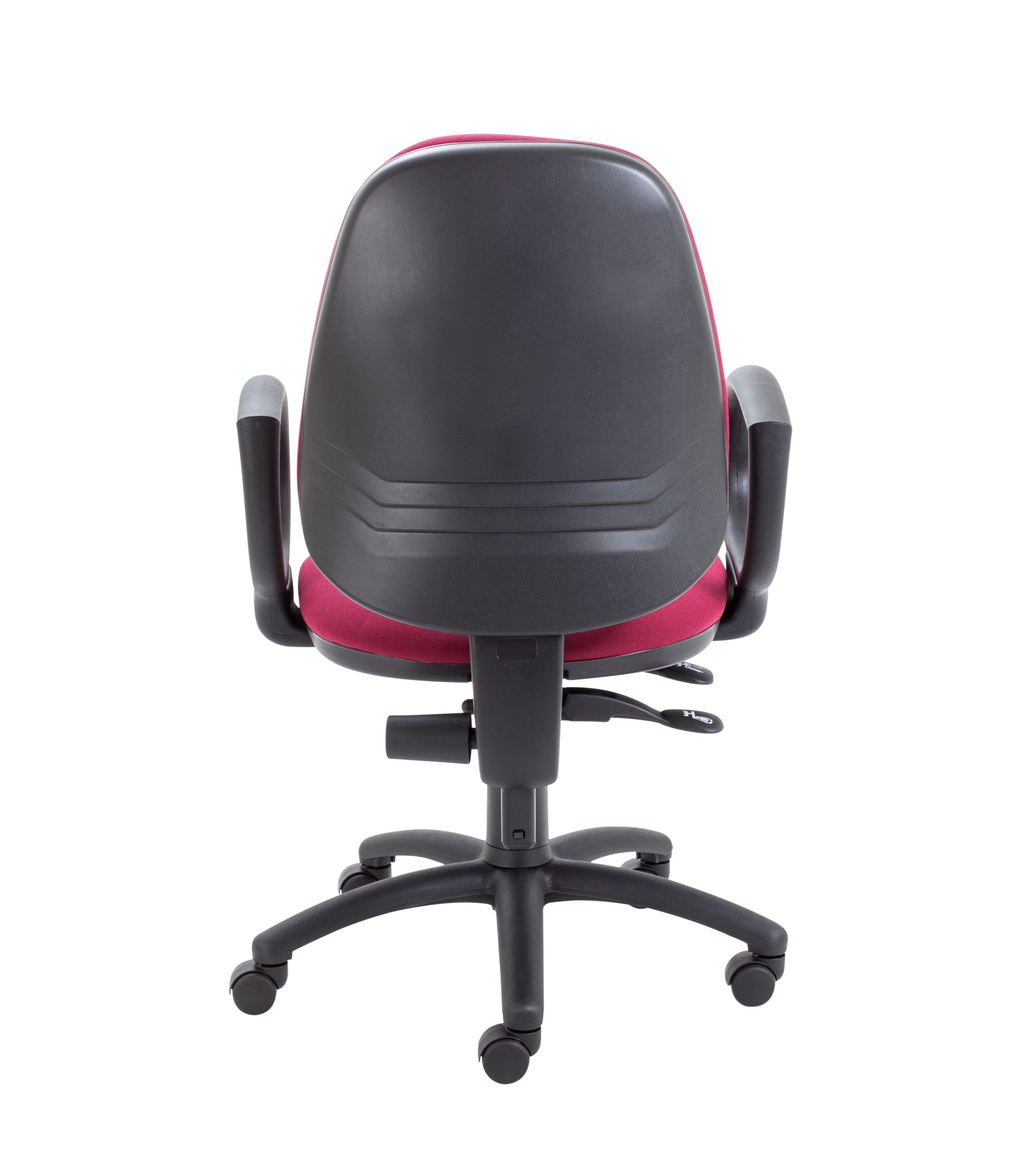 Calypso Ergo 2 Lever Office Chair with Lumbar Pump | Fixed Arms | Claret thumbnail 5