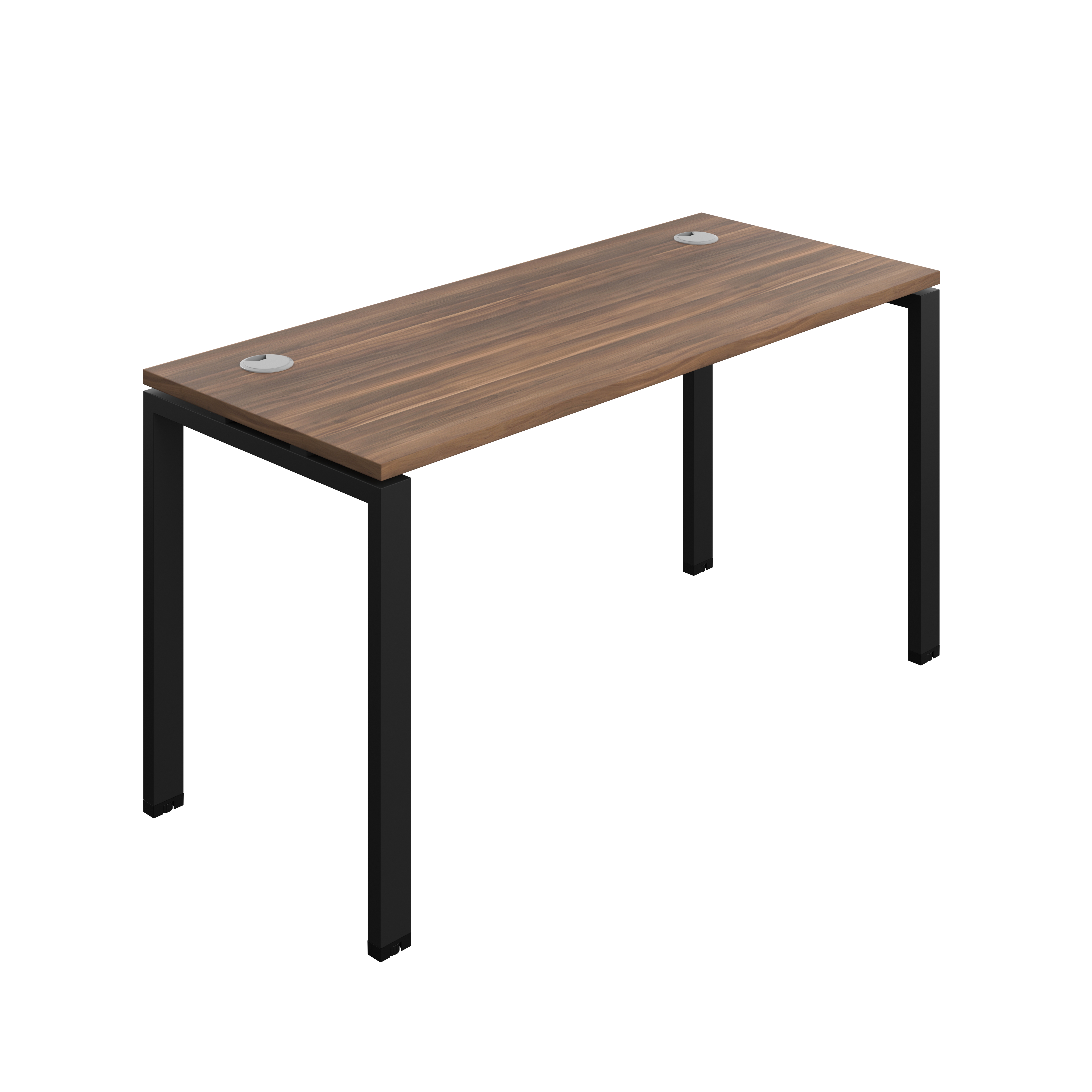 Synergy Bench with Cable Ports: 1 Person (FSC) : Goal Post Leg : 1400 | 600 | Dark Walnut/Black