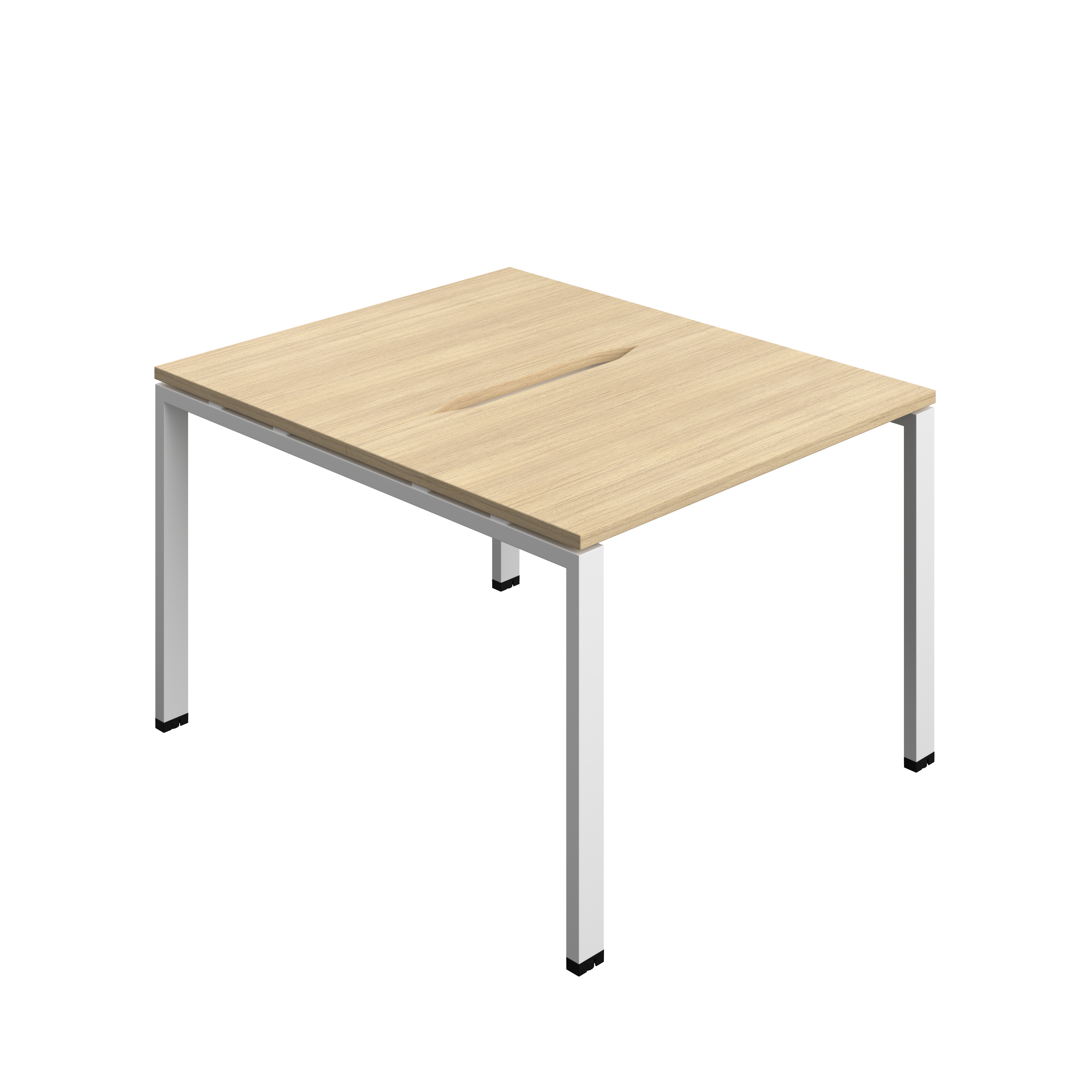 Synergy Bench with Cut Out: 2 Person (FSC) : Goal Post Leg : 1000 | 700 | Nova Oak/White