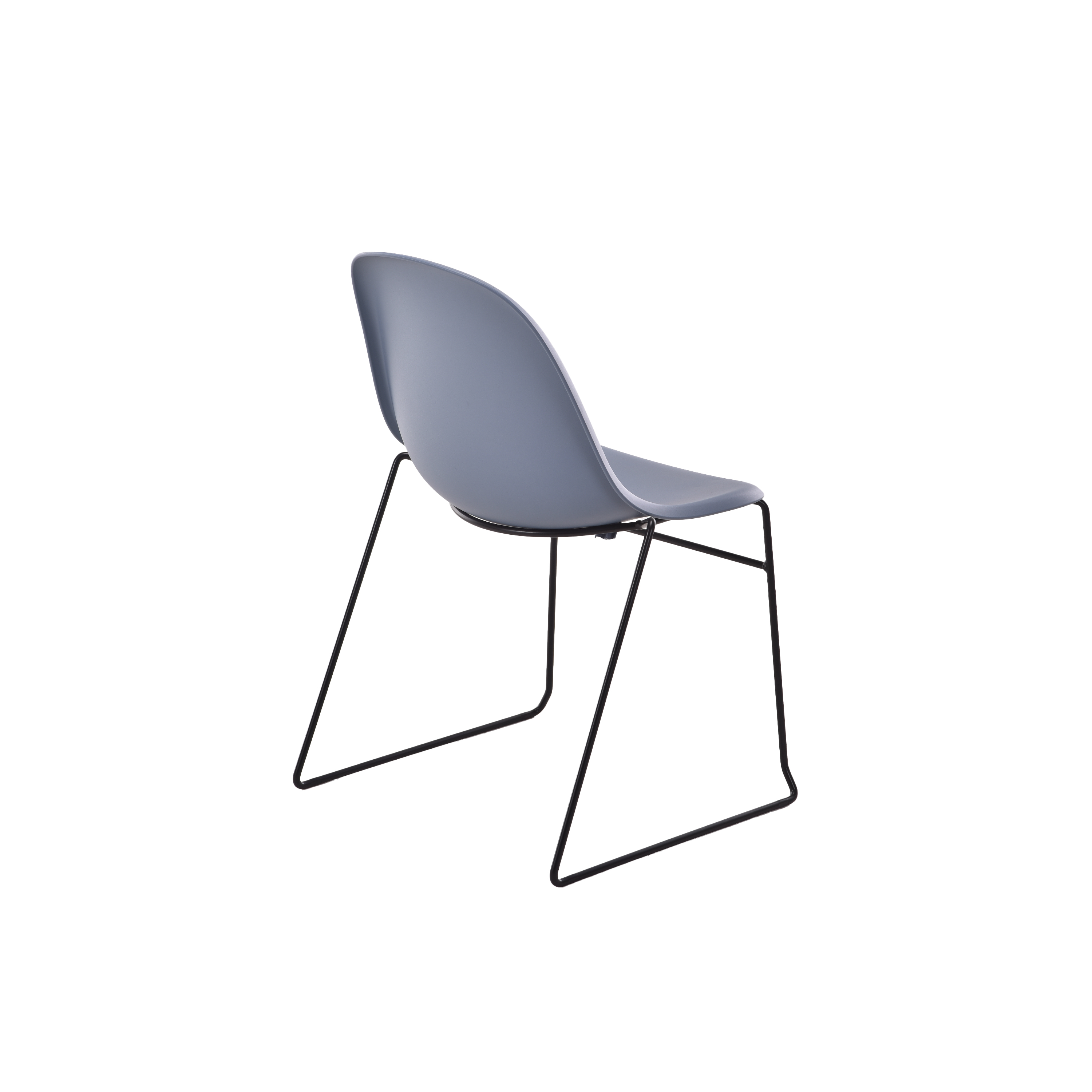 Lizzie Skid Chair | Steel Blue thumbnail 4