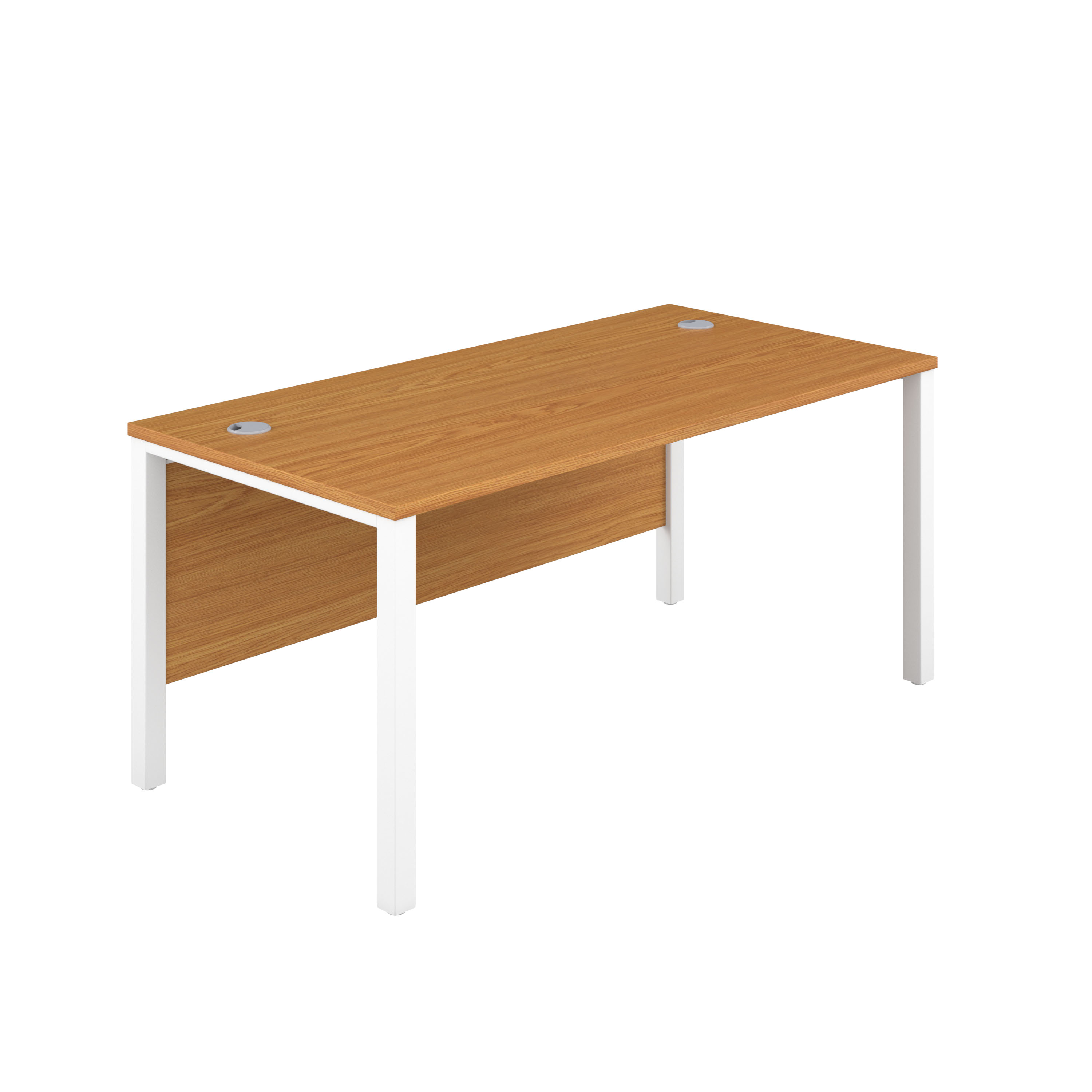 Goal Post Rectangular Desk (FSC) | 1600X600 | Nova Oak/White