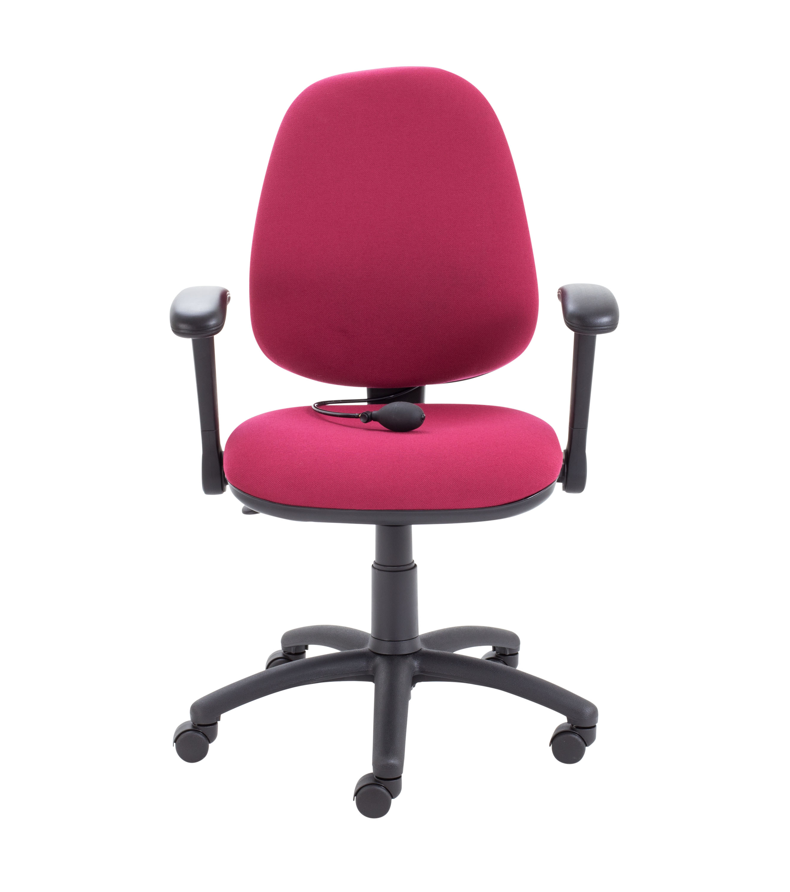 Calypso Ergo 2 Lever Office Chair with Lumbar Pump | Folding Arms | Claret thumbnail 2