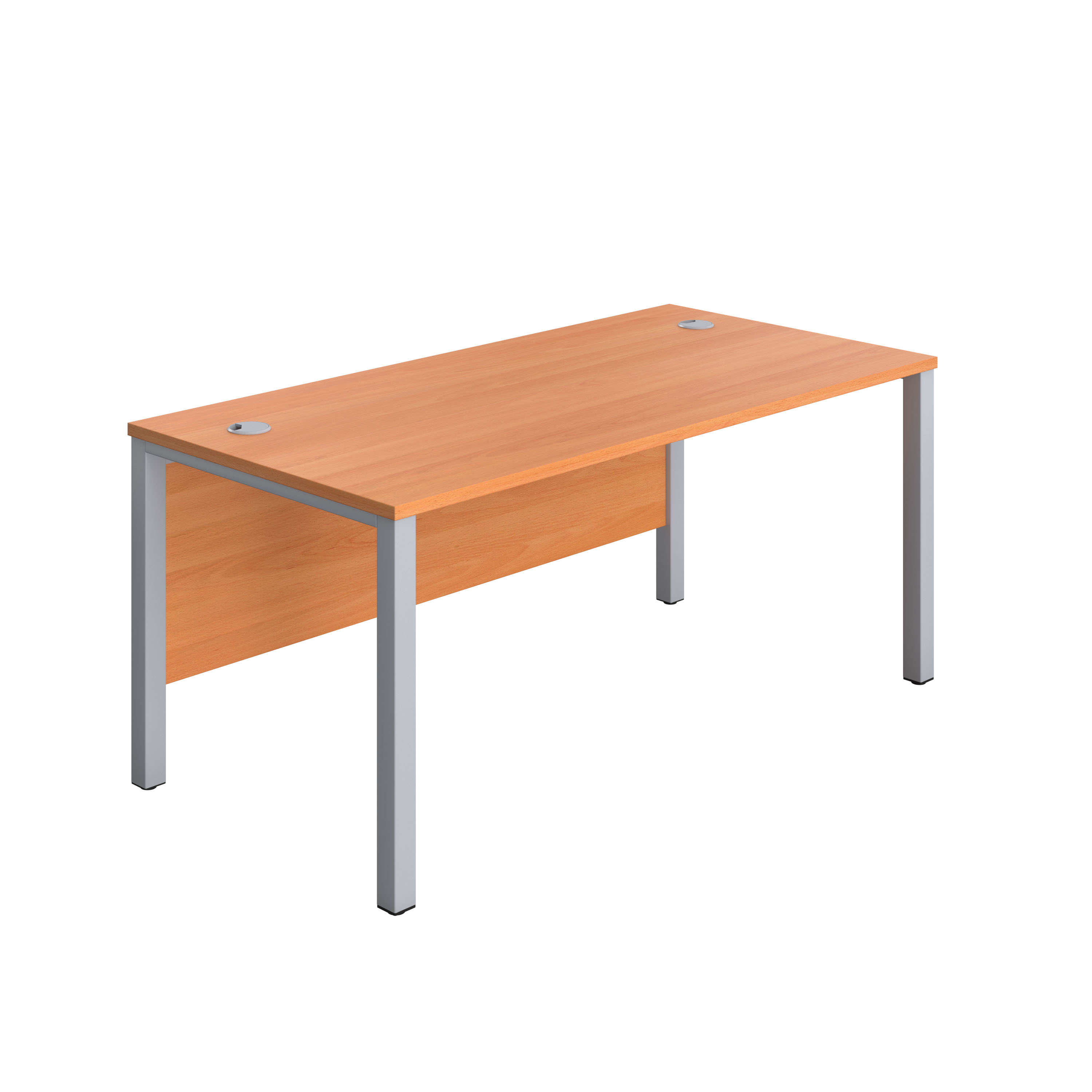 Goal Post Rectangular Desk (FSC) | 1800X600 | Beech/Silver