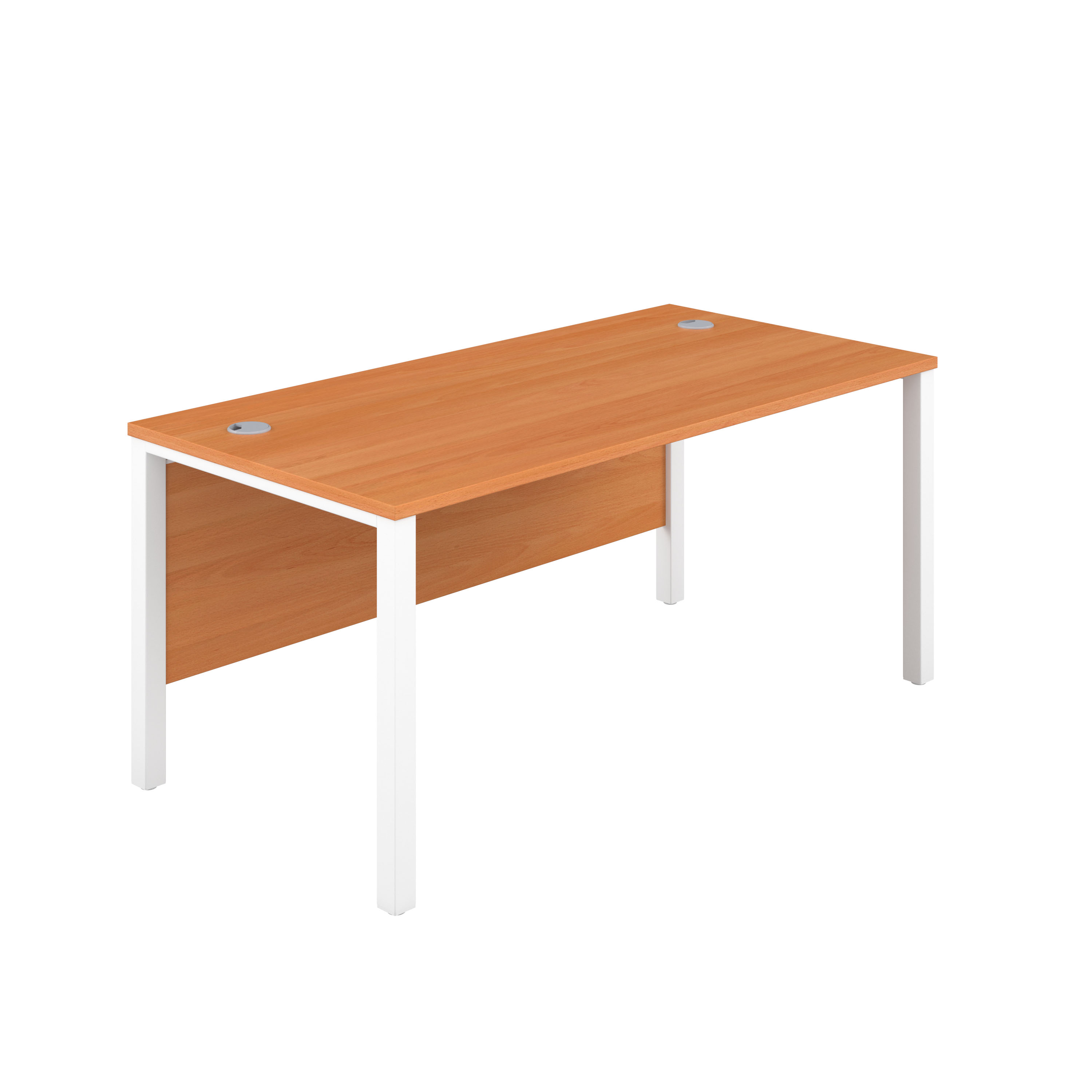 Goal Post Rectangular Desk (FSC) | 1800X600 | Beech/White