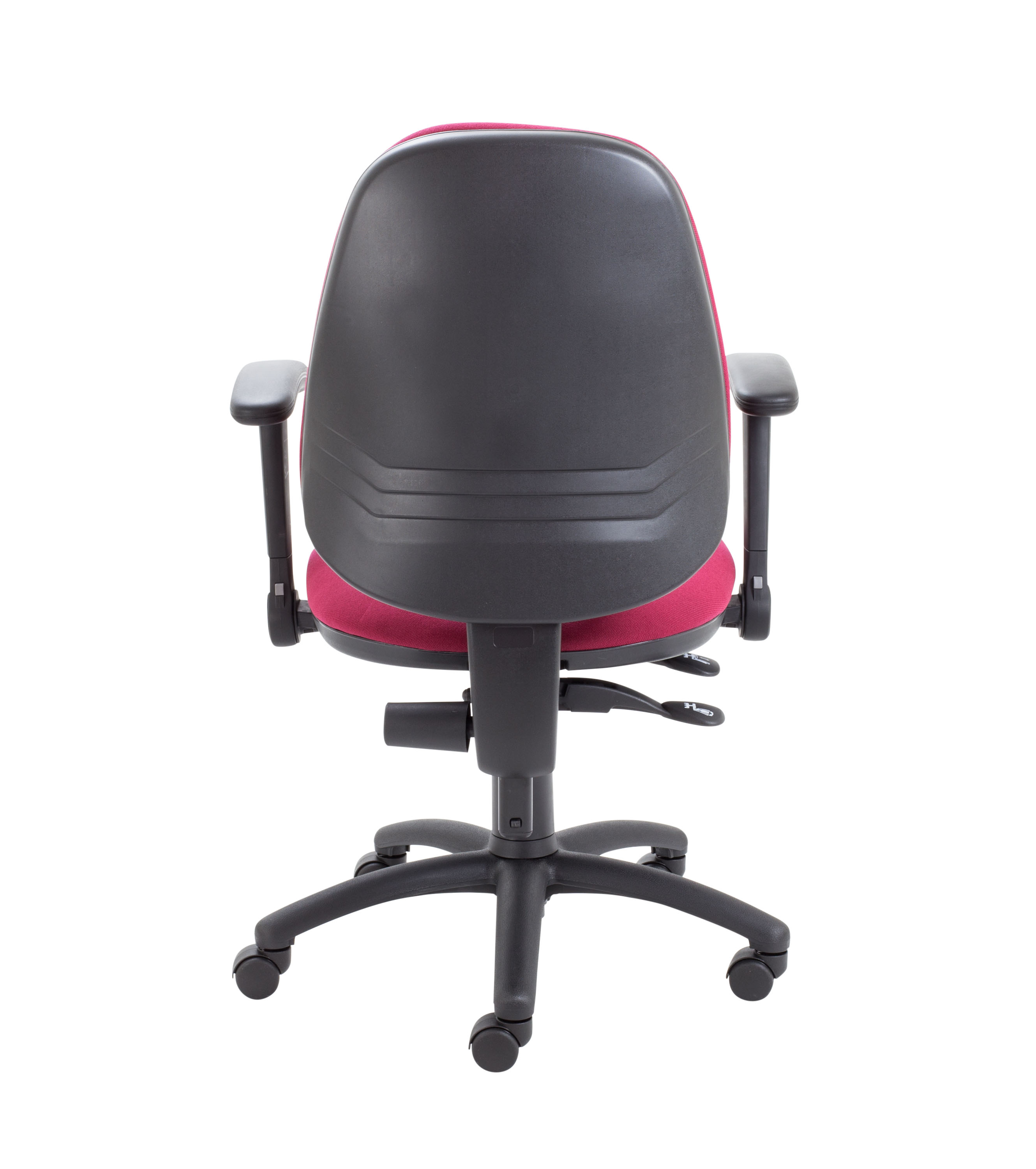 Calypso Ergo 2 Lever Office Chair with Lumbar Pump | Folding Arms | Claret thumbnail 5