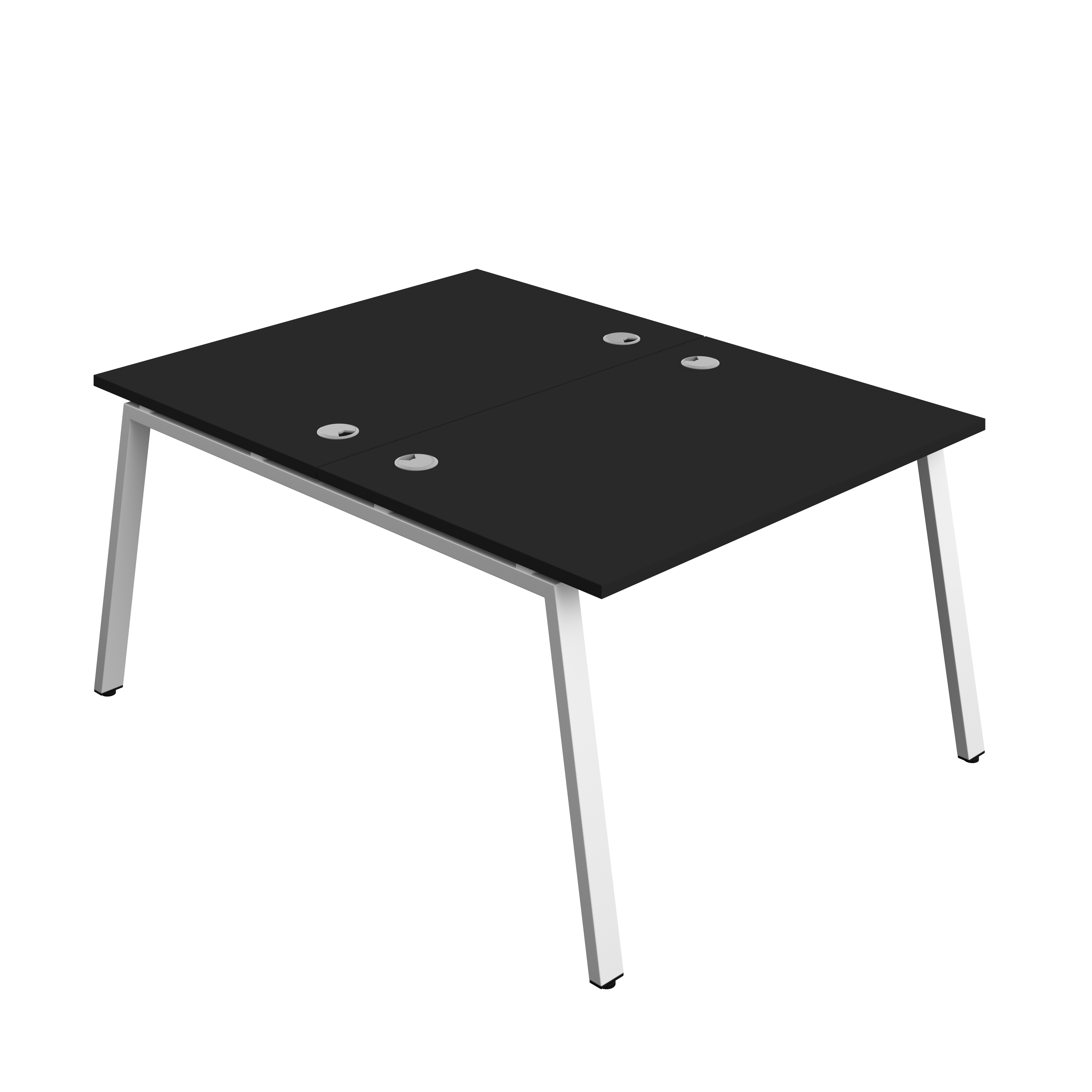 Synergy Bench with Cable Ports: 2 Person (FSC) : A-Frame Leg : 1200 | 800 | Black/White