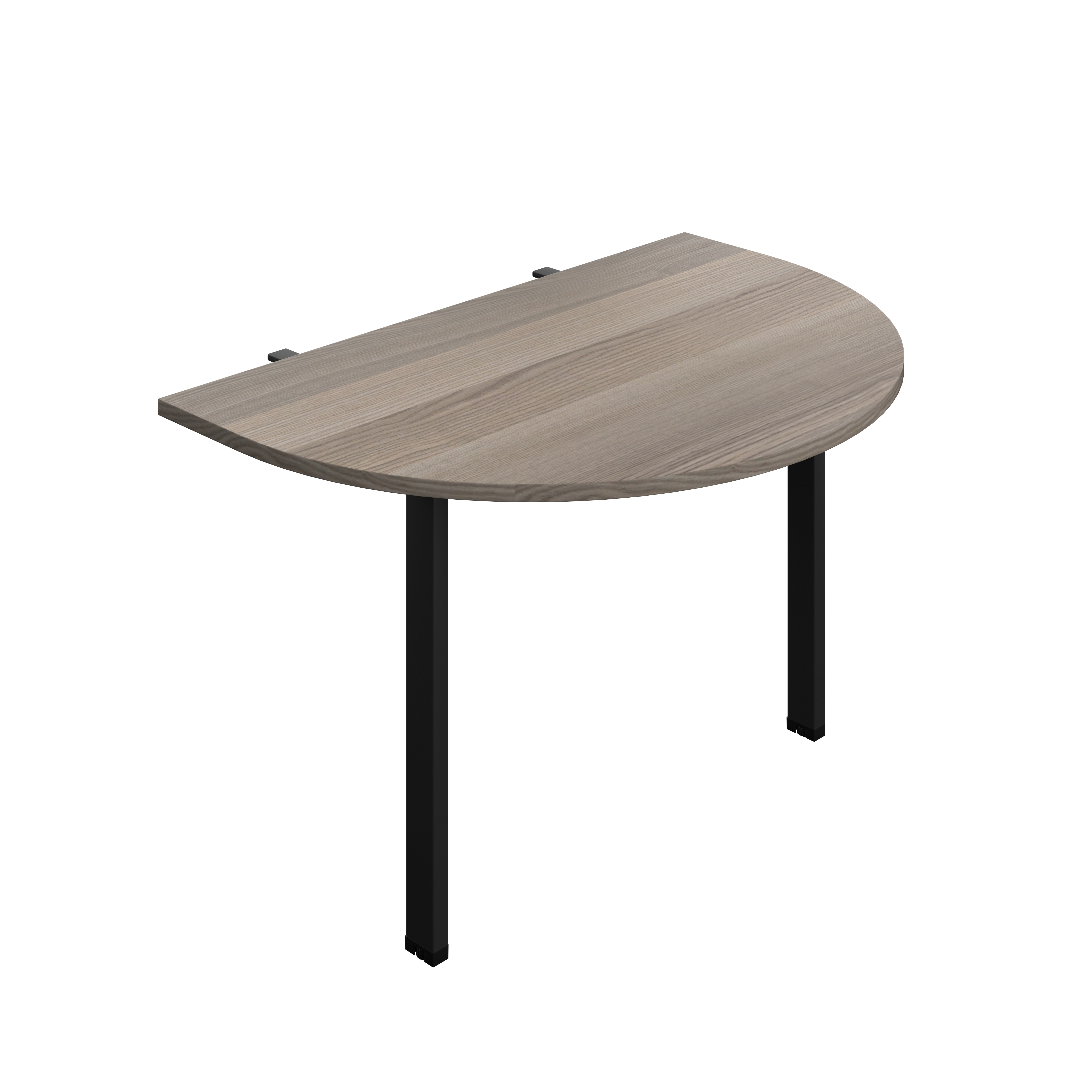 Synergy Screen Depth D-End Single Person Bench : Goal Post Leg : 1200 | 800 | Grey Oak/Black