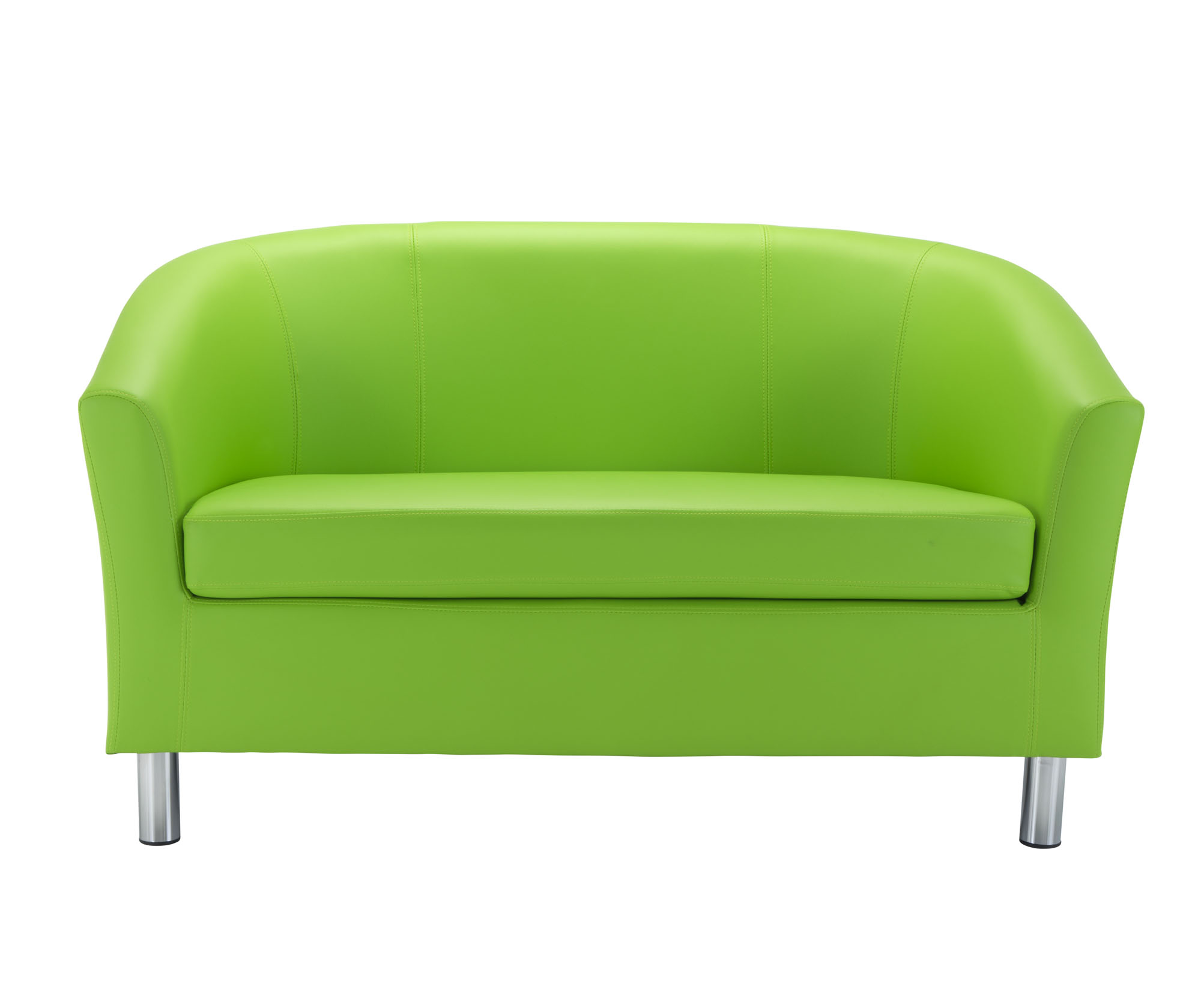 Tub Sofa with Metal Feet | Lime PU thumbnail 2