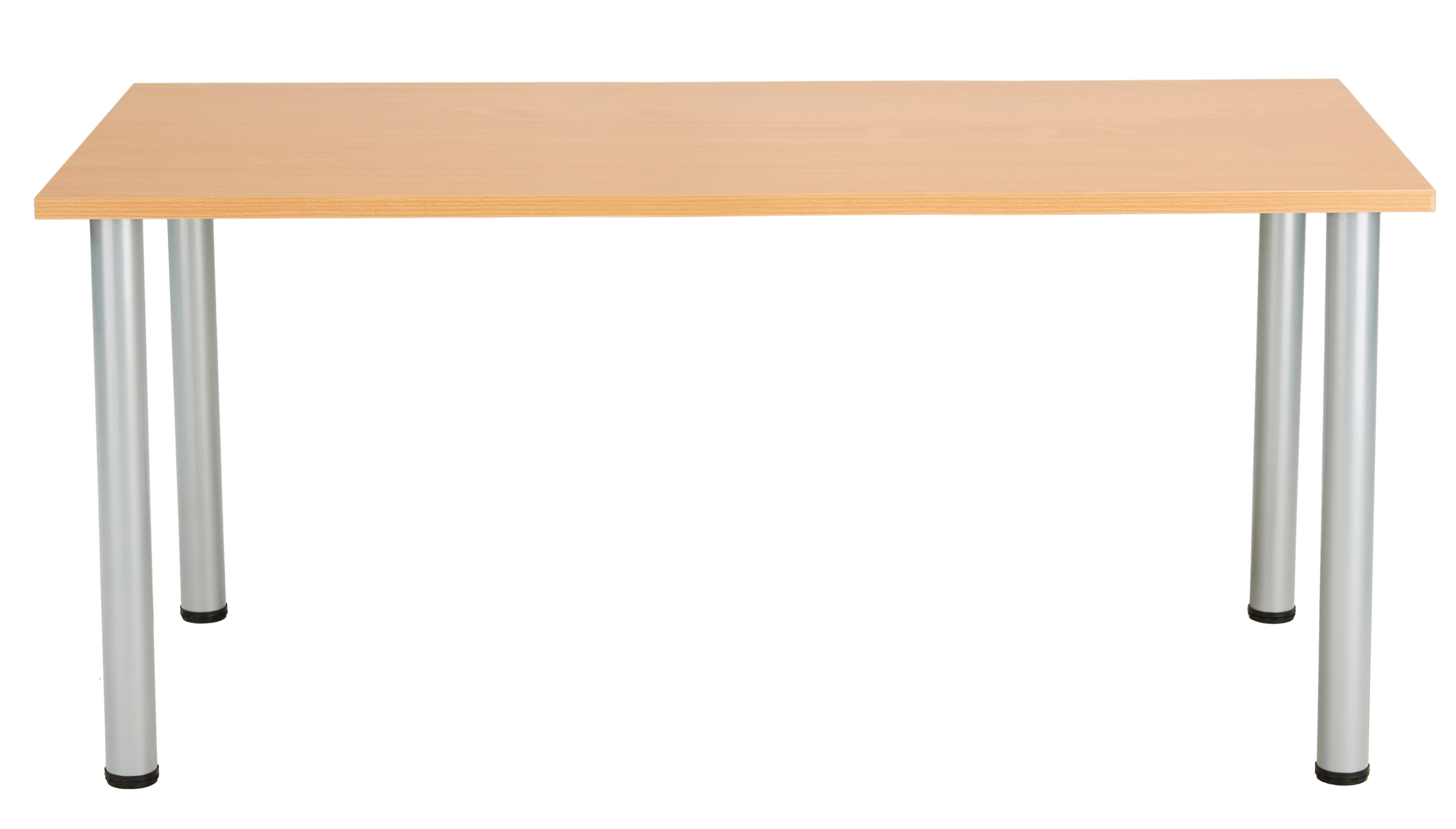 One Fraction Plus Rectangular Meeting Table (FSC) | 1600X800 | Beech/Silver thumbnail 2