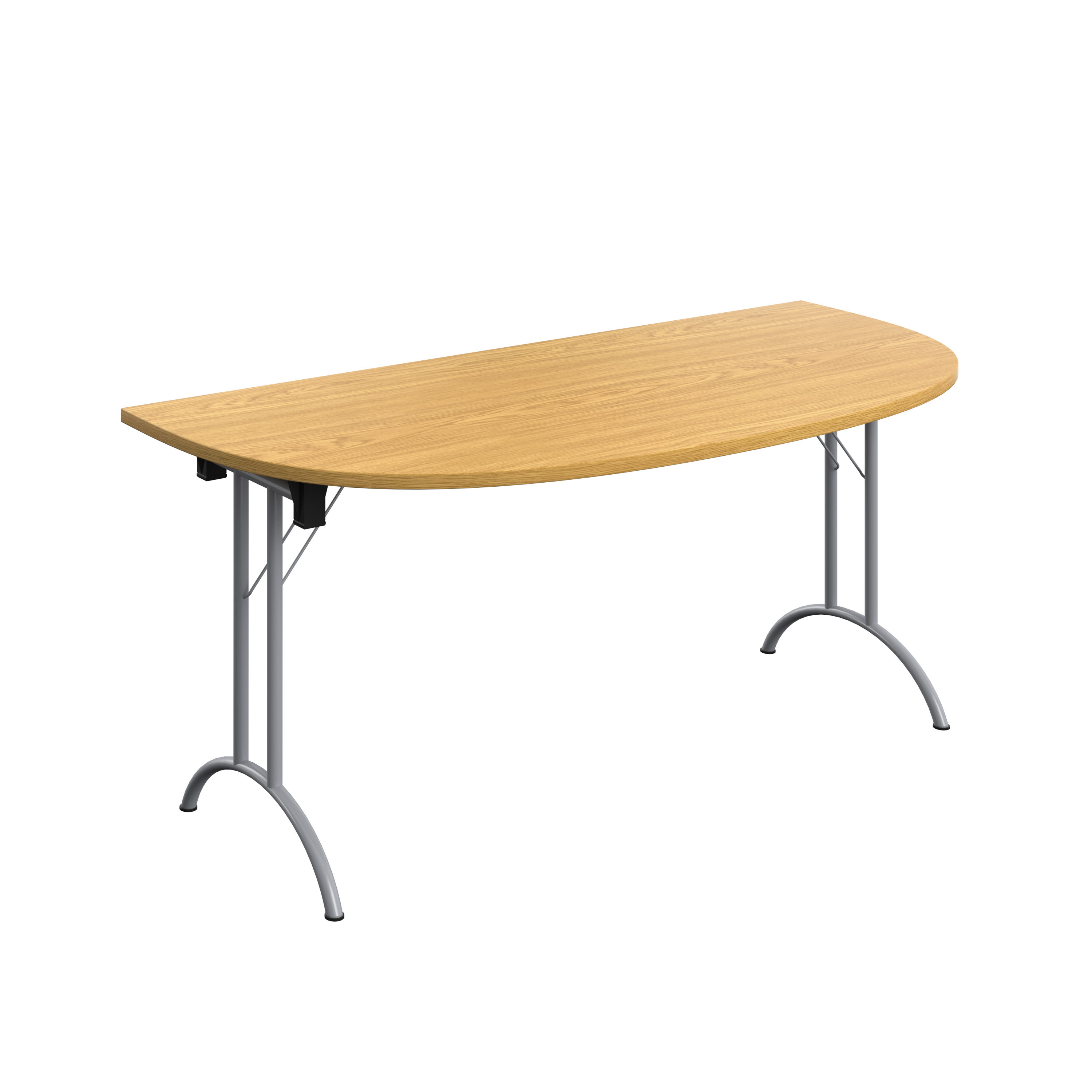 One Union D-End Folding Table (FSC) | 1600 X 800 | Nova Oak/Silver