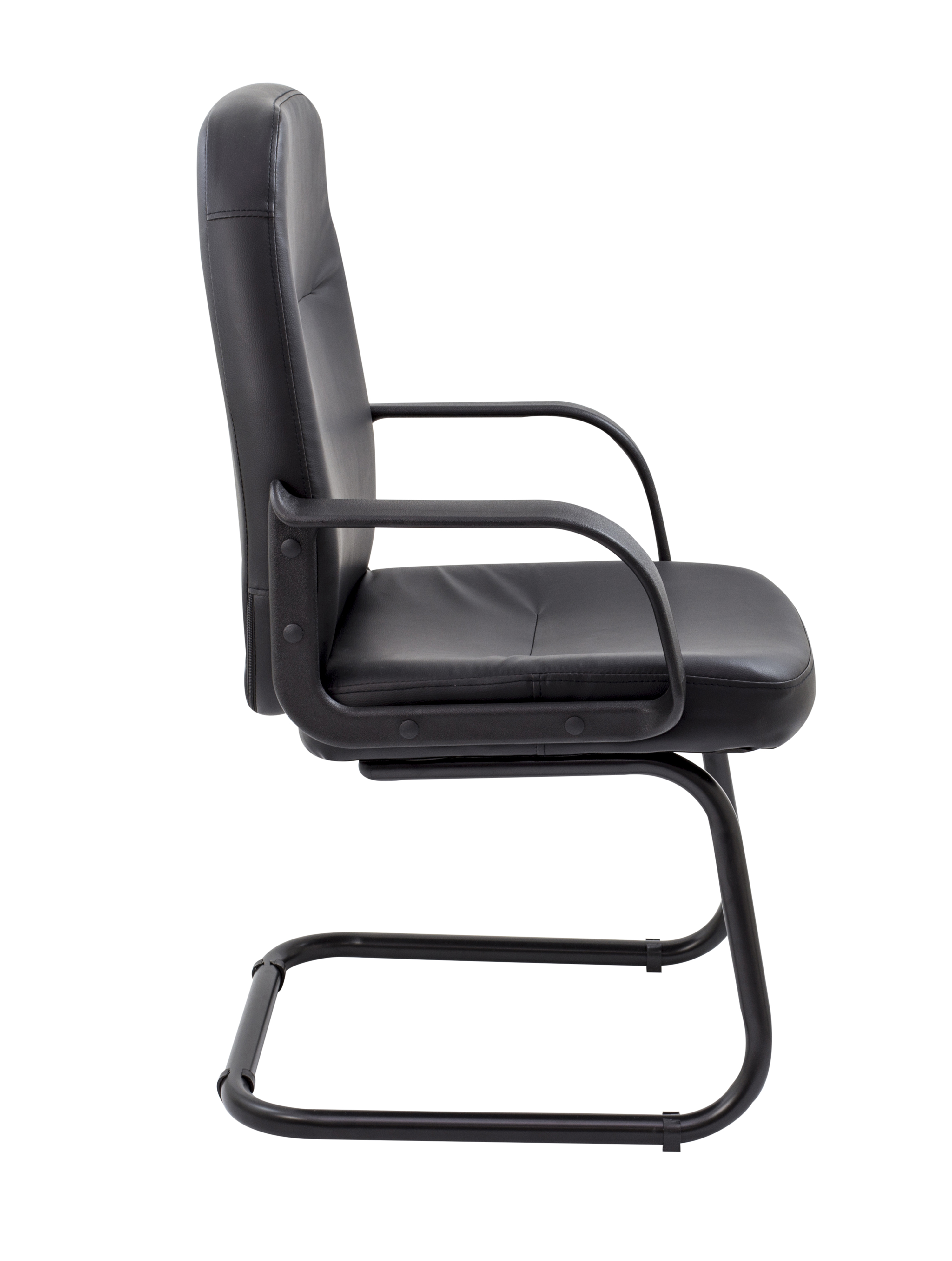 Canasta Visitor Chair | Black PU thumbnail 3