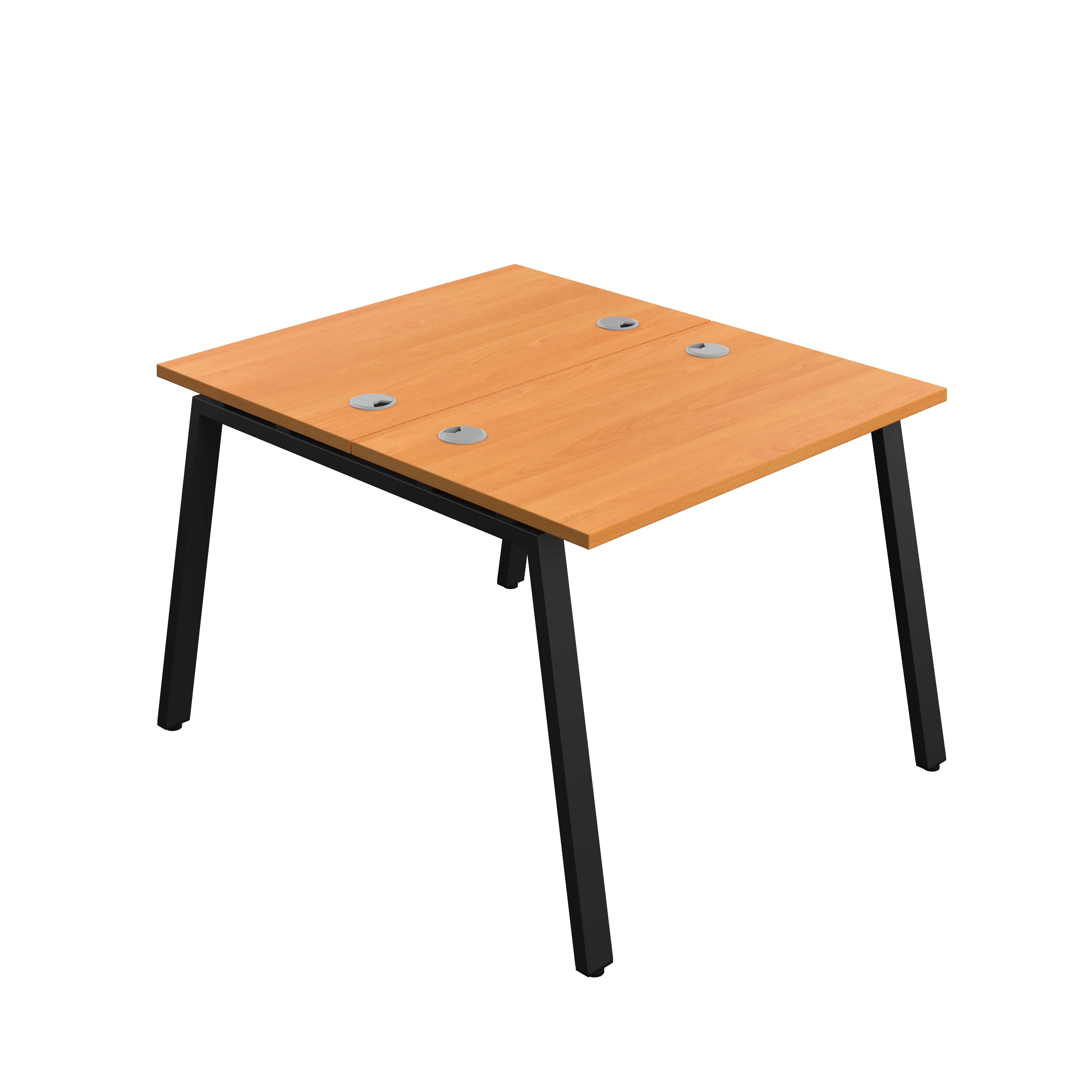 Synergy Bench with Cable Ports: 2 Person (FSC) : A-Frame Leg : 1000 | 700 | Beech/Black