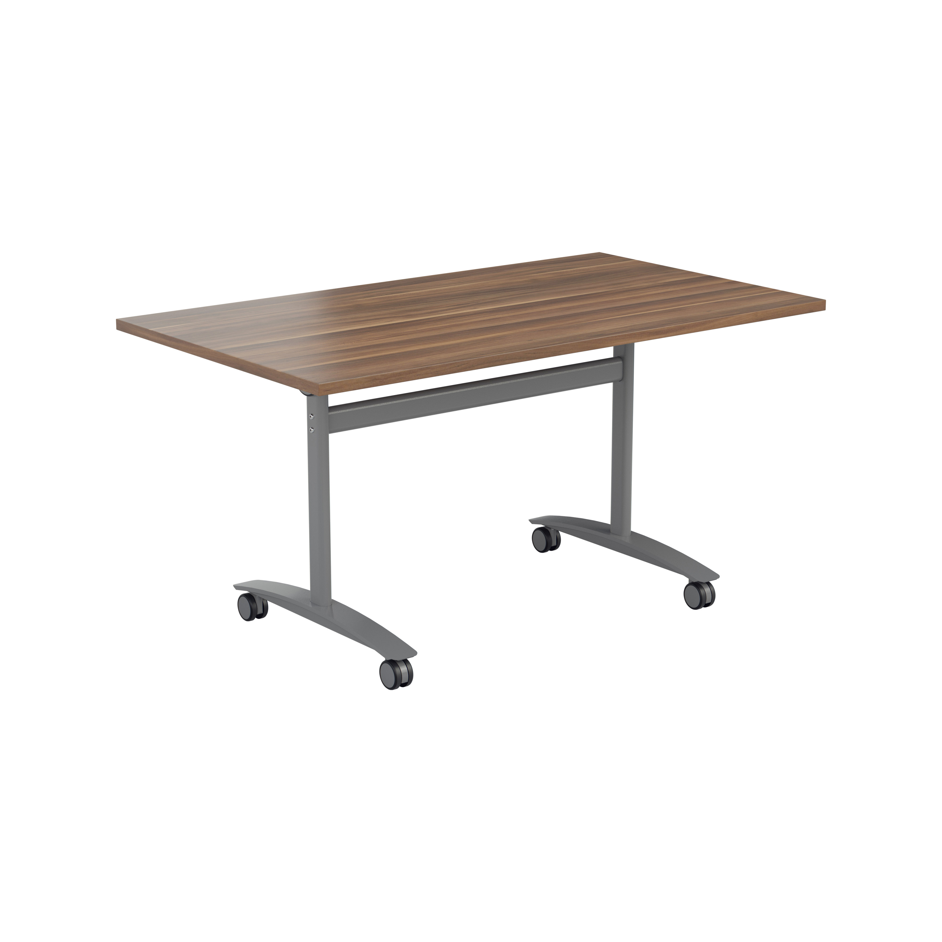 One Rectangular Tilting Table (FSC) | 1600 X 800 | Dark Walnut/Silver thumbnail 4
