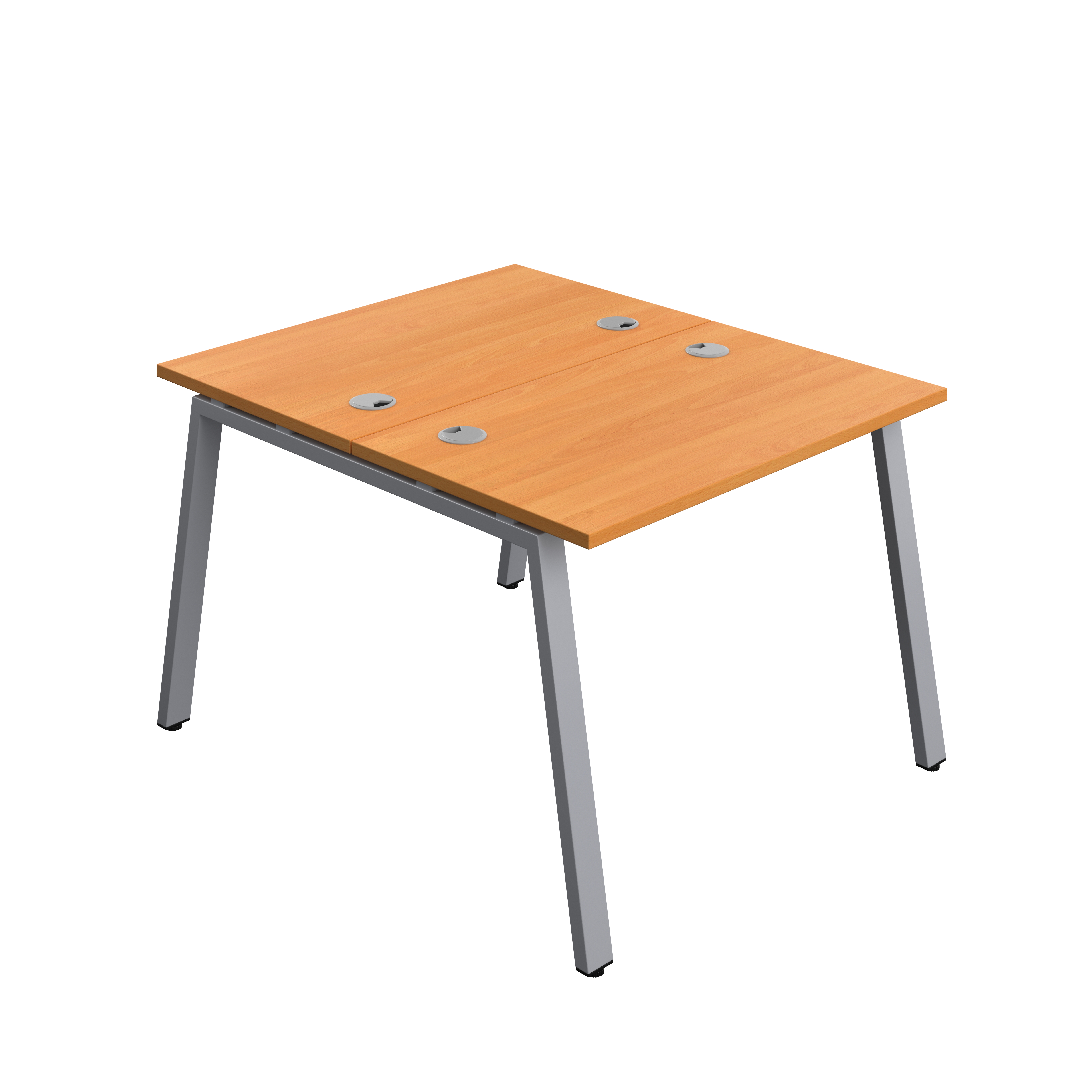 Synergy Bench with Cable Ports: 2 Person (FSC) : A-Frame Leg : 1000 | 700 | Beech/Silver