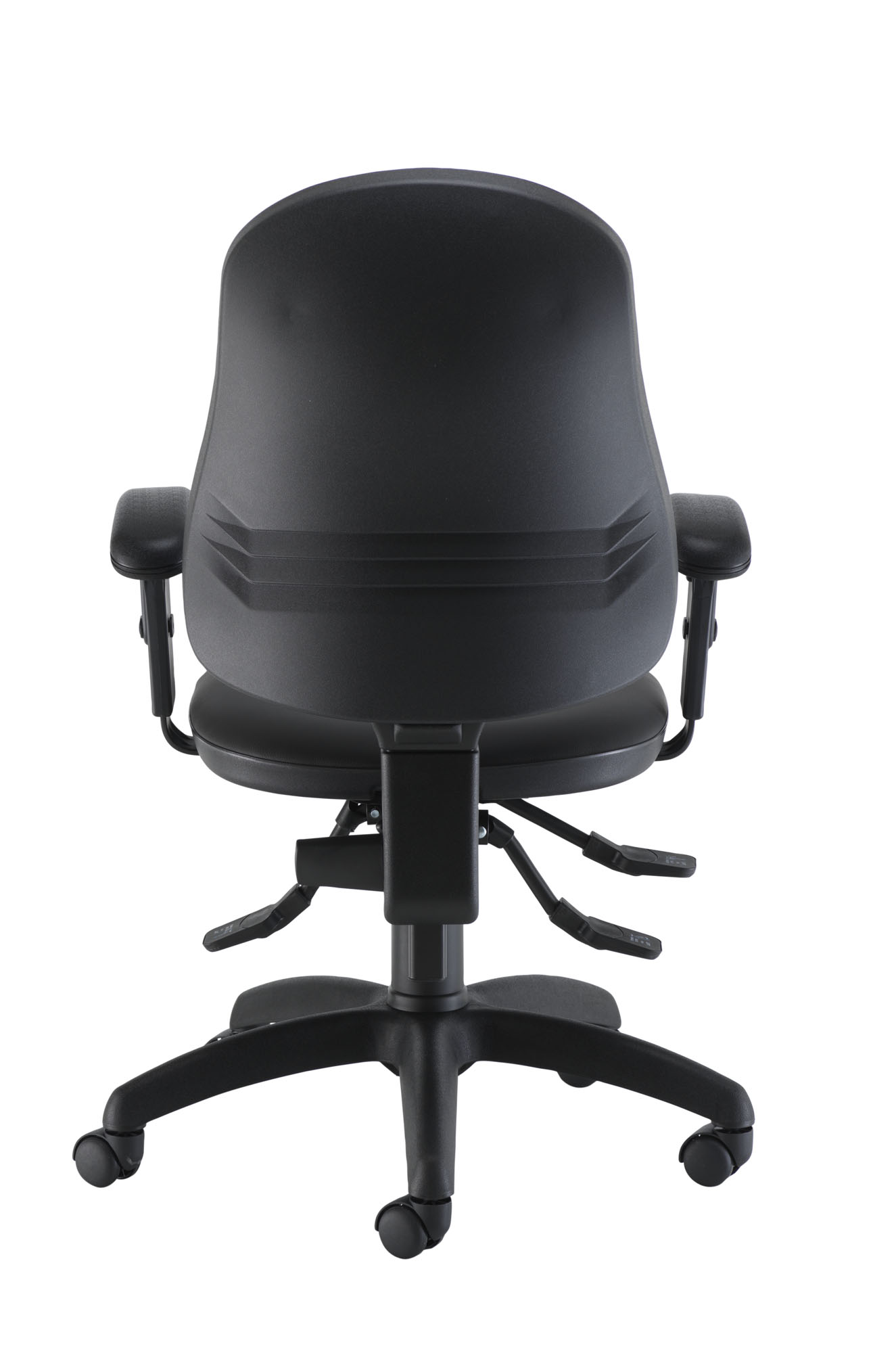 Calypso Ergo 2 Lever Office Chair with Lumbar Pump | Adjustable Arms | Black PU thumbnail 5