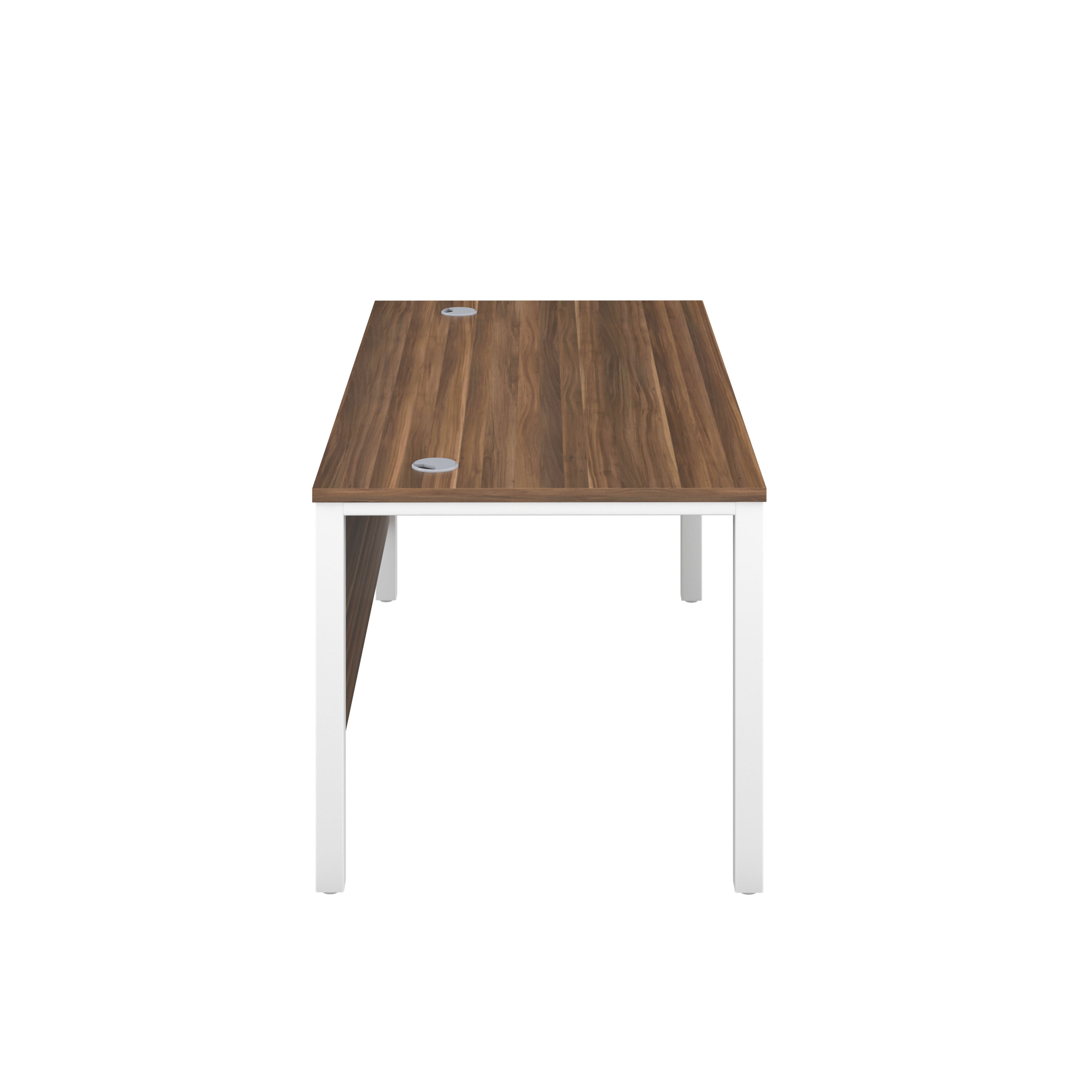 Goal Post Rectangular Desk (FSC) | 1600X600 | Dark Walnut/White thumbnail 3