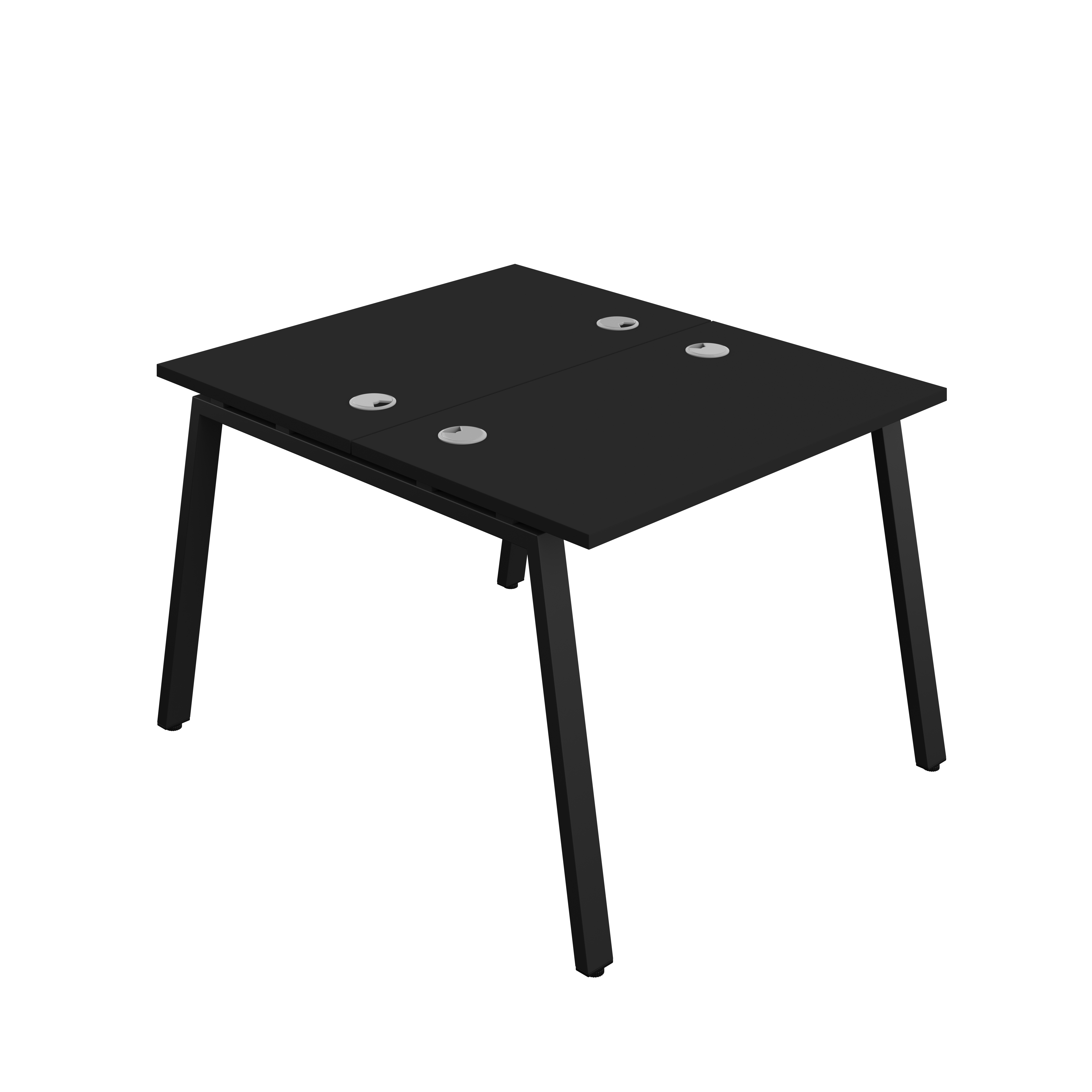 Synergy Bench with Cable Ports: 2 Person (FSC) : A-Frame Leg : 1000 | 700 | Black/Black
