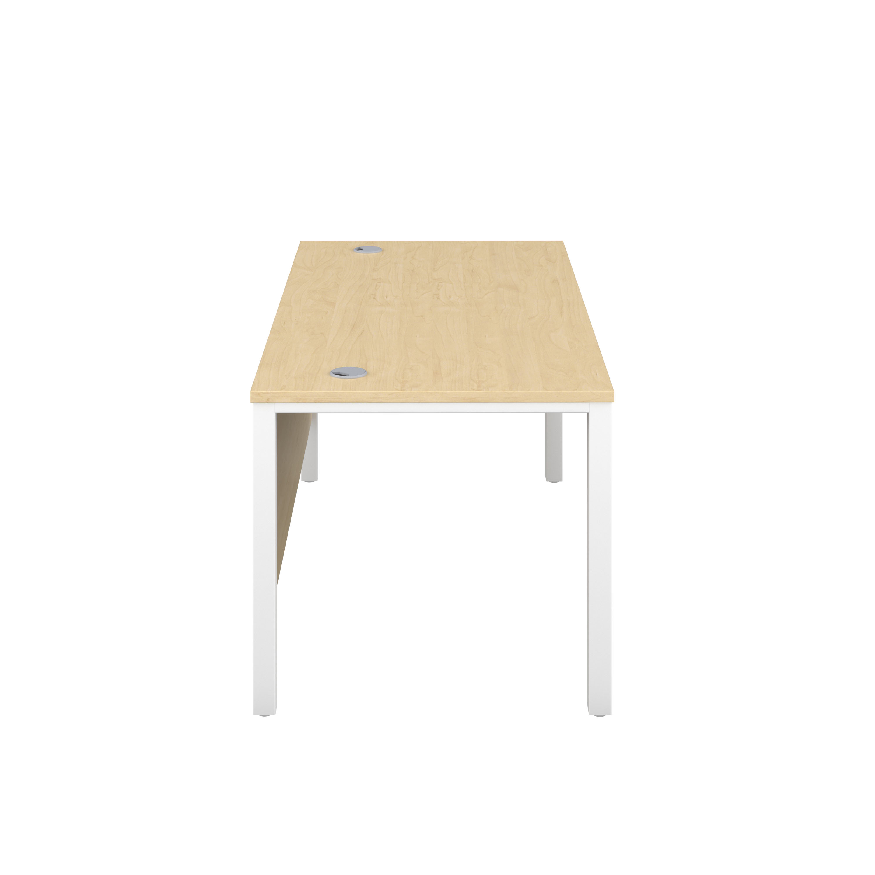 Goal Post Rectangular Desk (FSC) | 1600X600 | Maple/White thumbnail 3