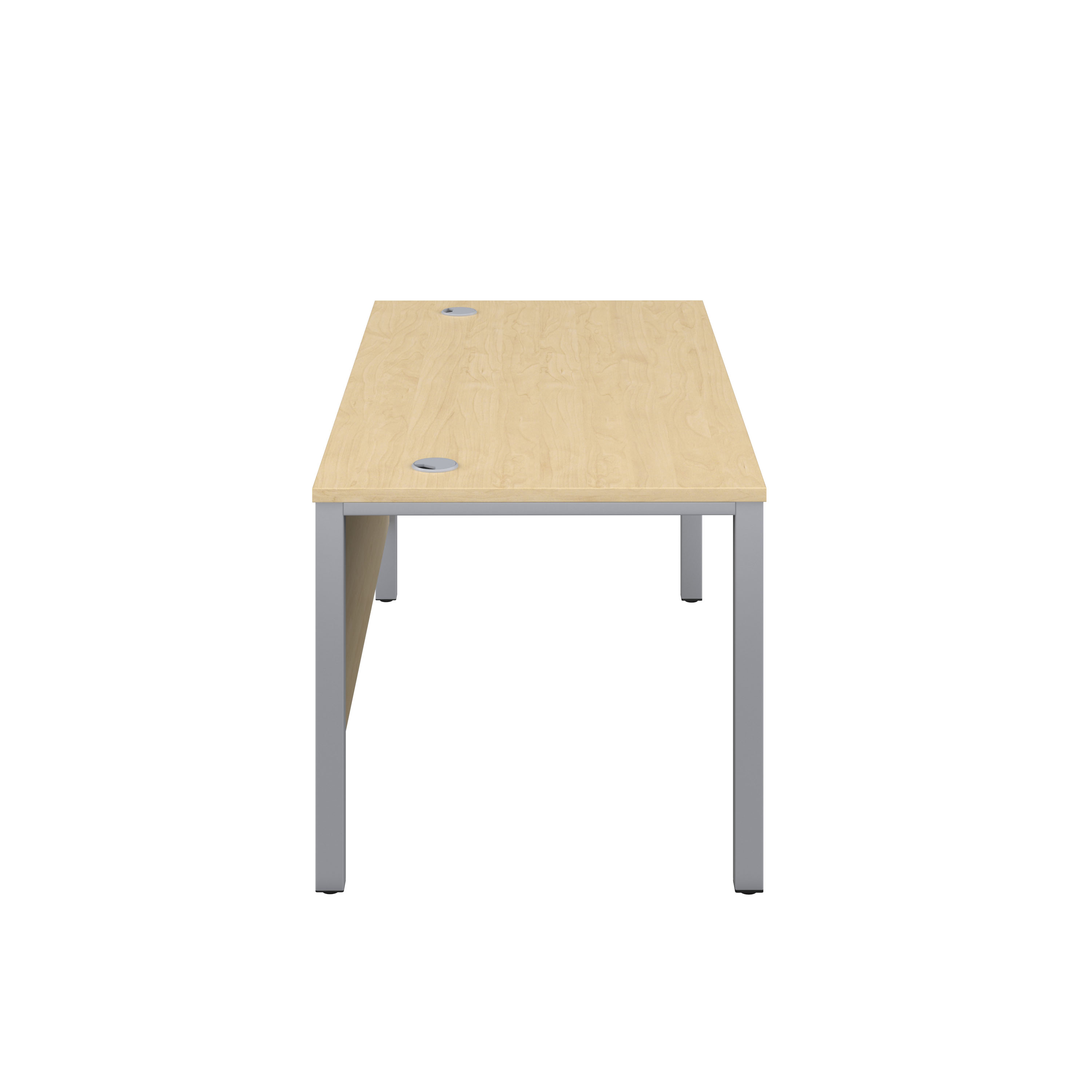 Goal Post Rectangular Desk (FSC) | 1600X600 | Maple/Silver thumbnail 3
