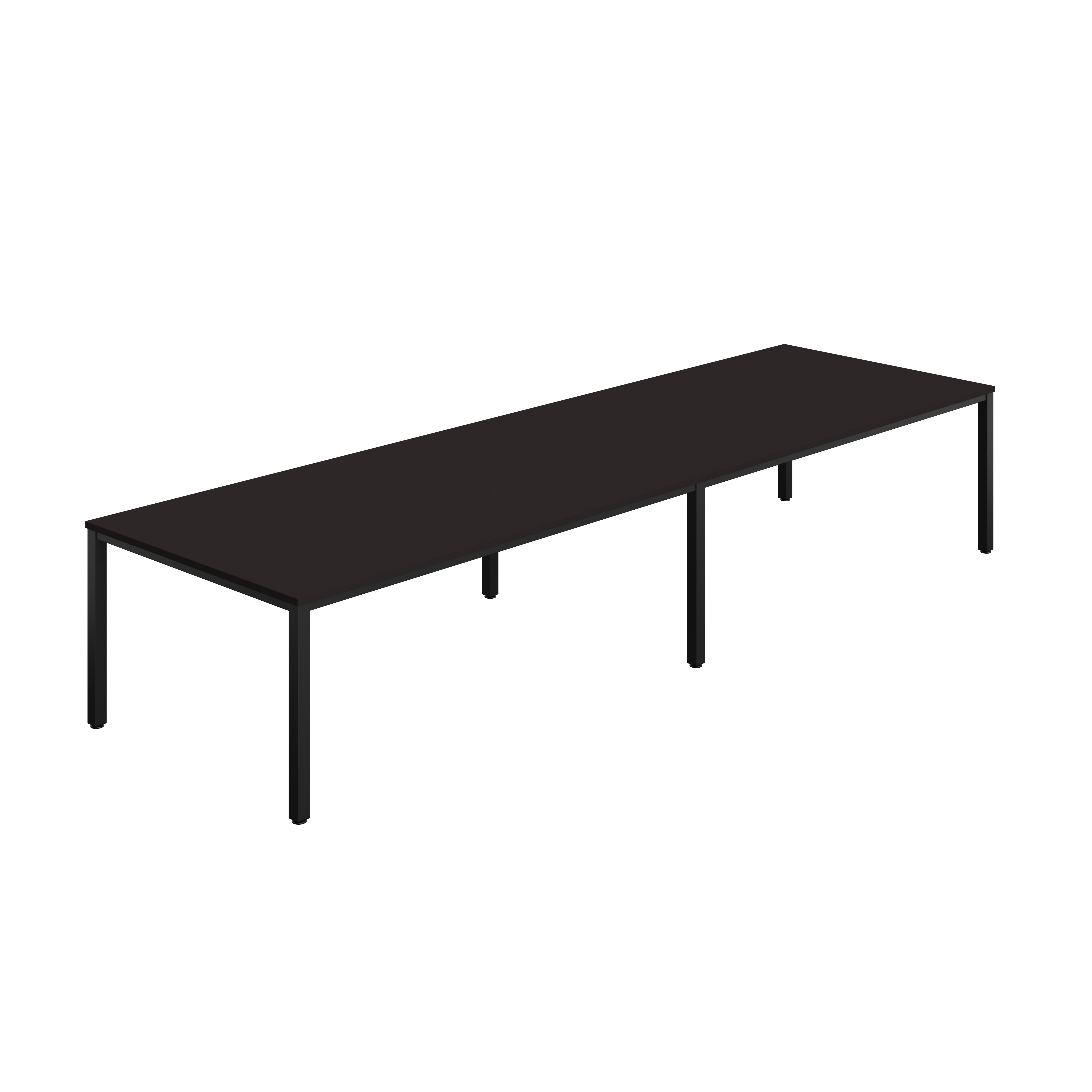 Fraction Infinity Rectangular Meeting Table (FSC) | 4000 X 1200 | Anthracite/Black