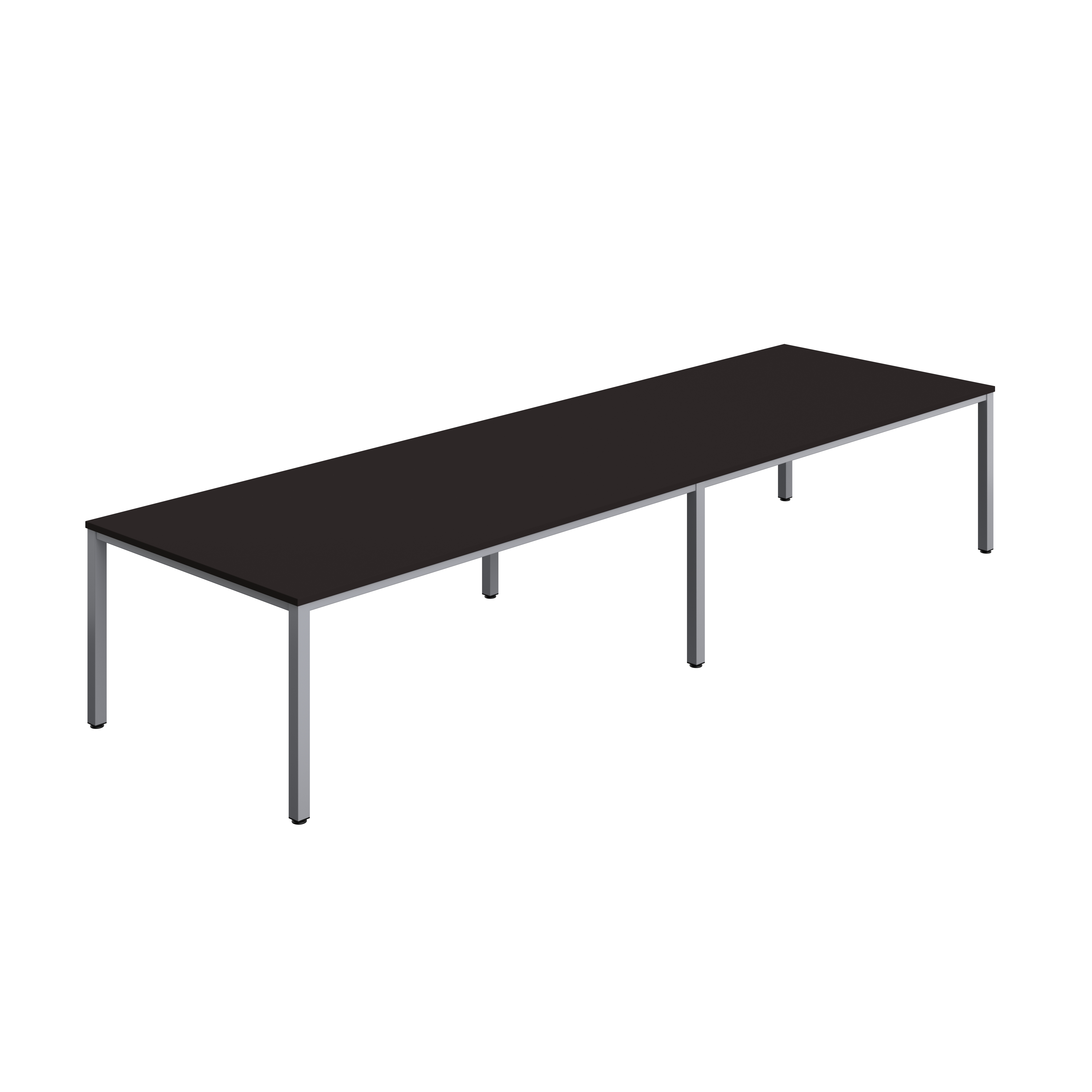 Fraction Infinity Rectangular Meeting Table (FSC) | 4000 X 1200 | Anthracite/Silver