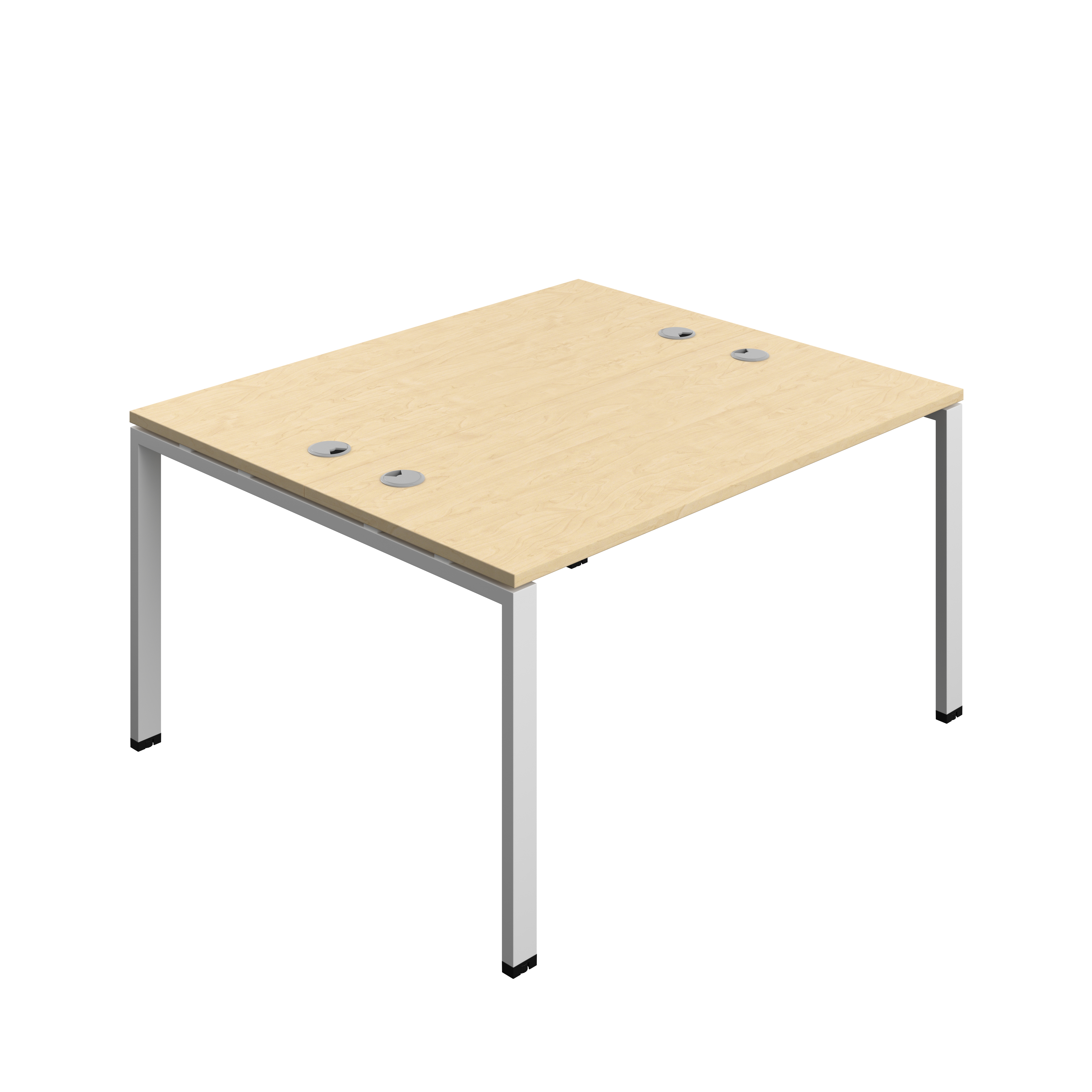 Synergy Bench with Cable Ports: 2 Person (FSC) : Goal Post Leg : 1400 | 600 | Maple/Silver