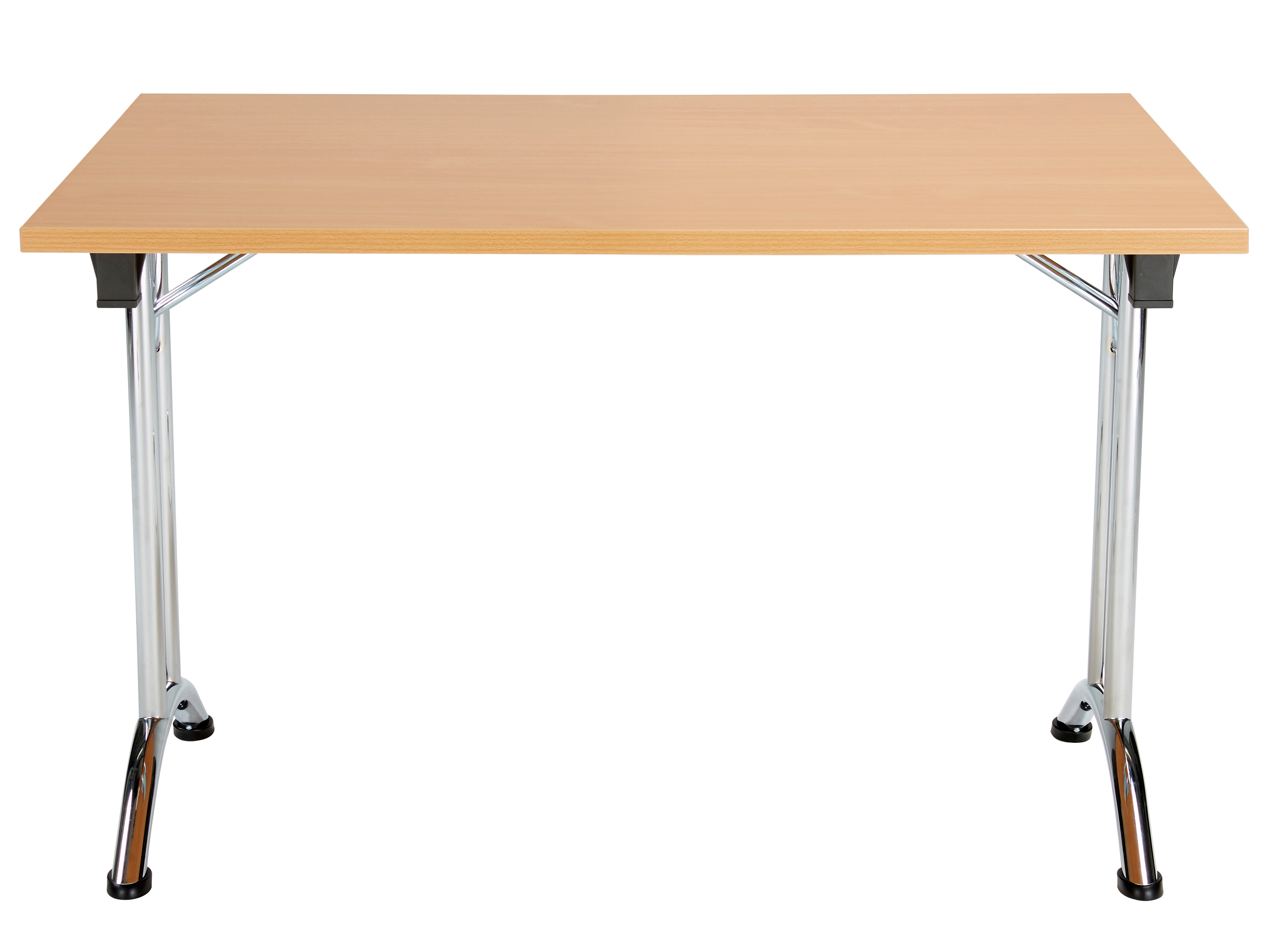 One Union Rectangular Folding Table (FSC) | 1200 X 800 | Beech/Chrome thumbnail 2
