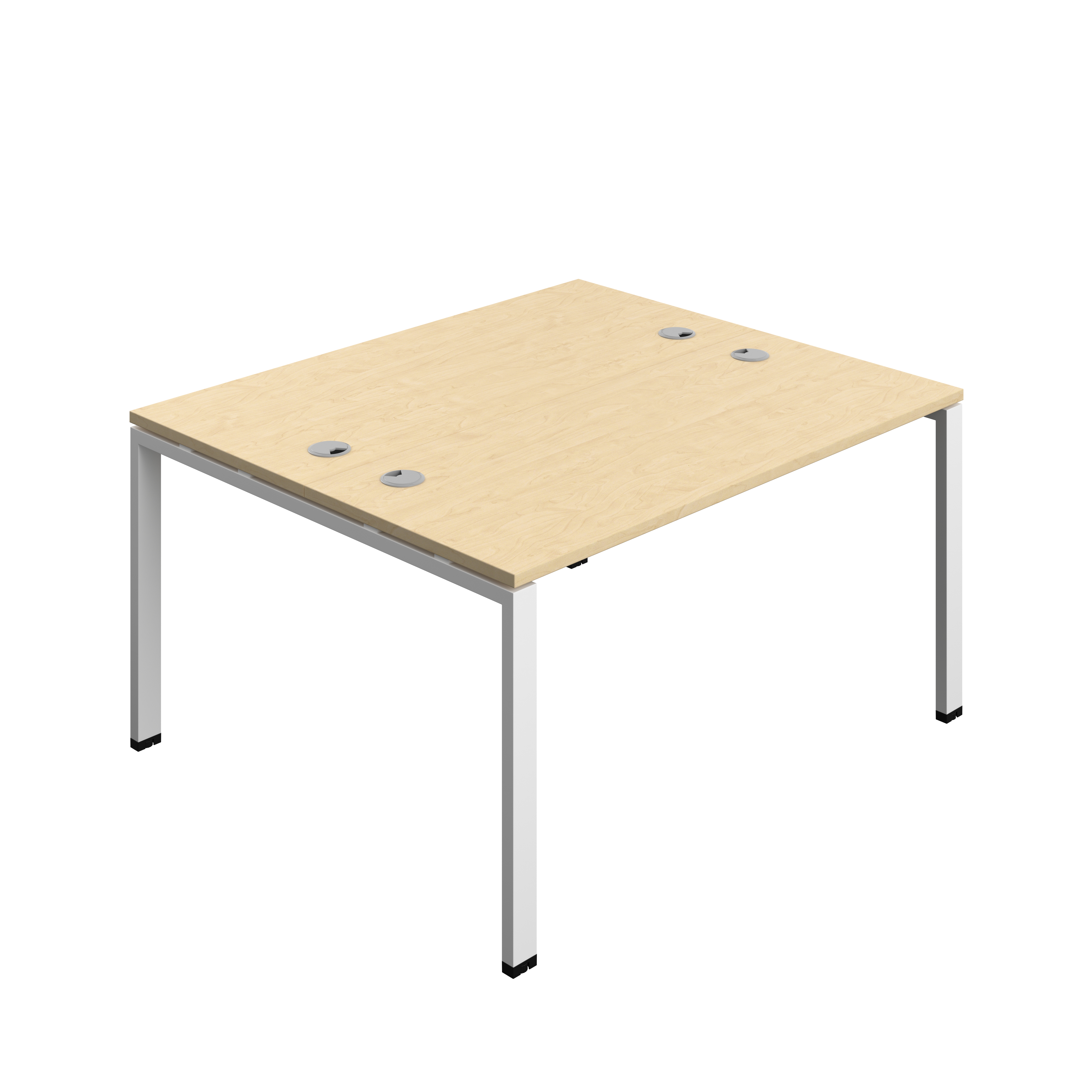 Synergy Bench with Cable Ports: 2 Person (FSC) : Goal Post Leg : 1400 | 600 | Maple/White