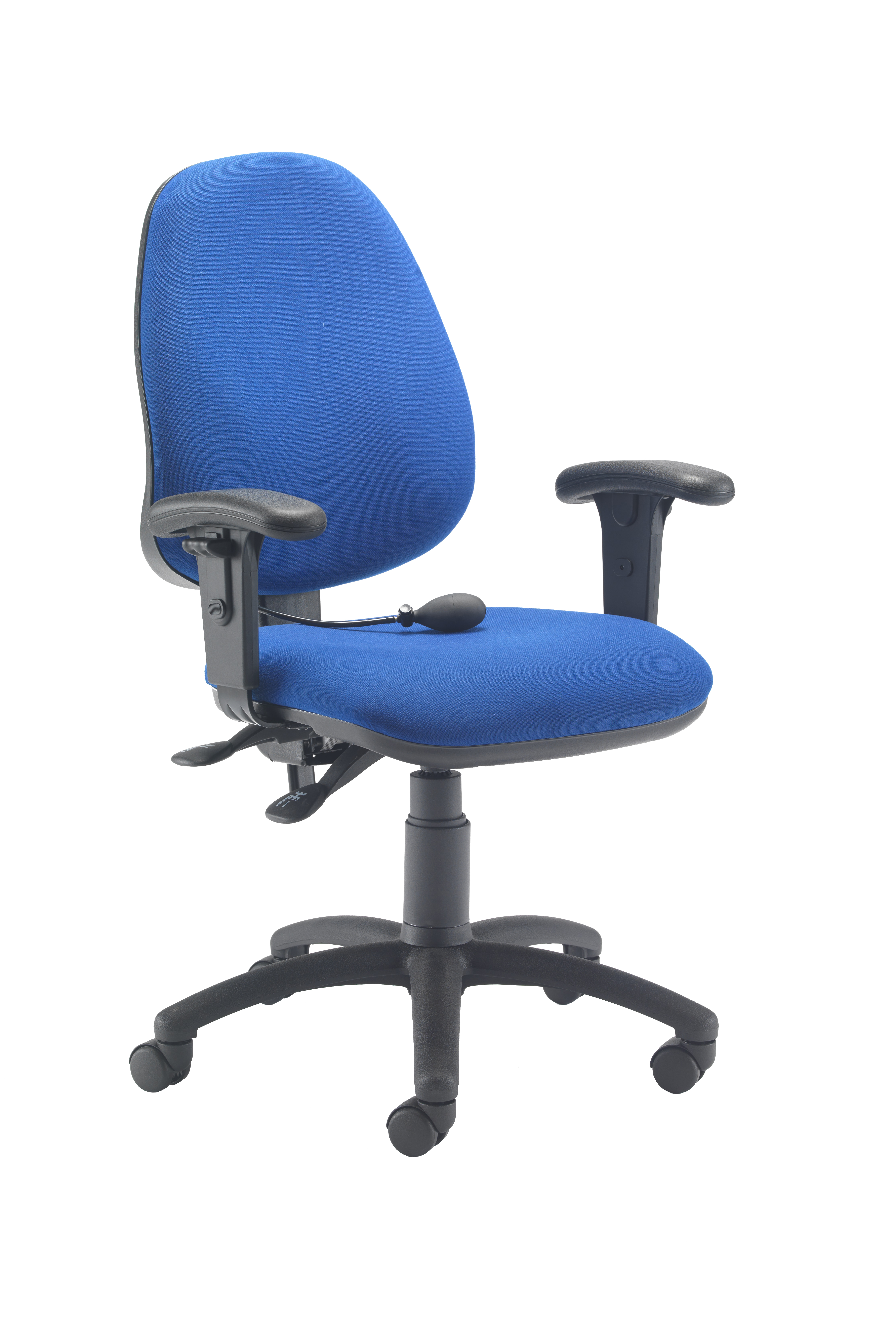 Calypso+Ergo+2+Lever+Office+Chair+with+Lumbar+Pump+Adjustable+Arms+Royal+Blue