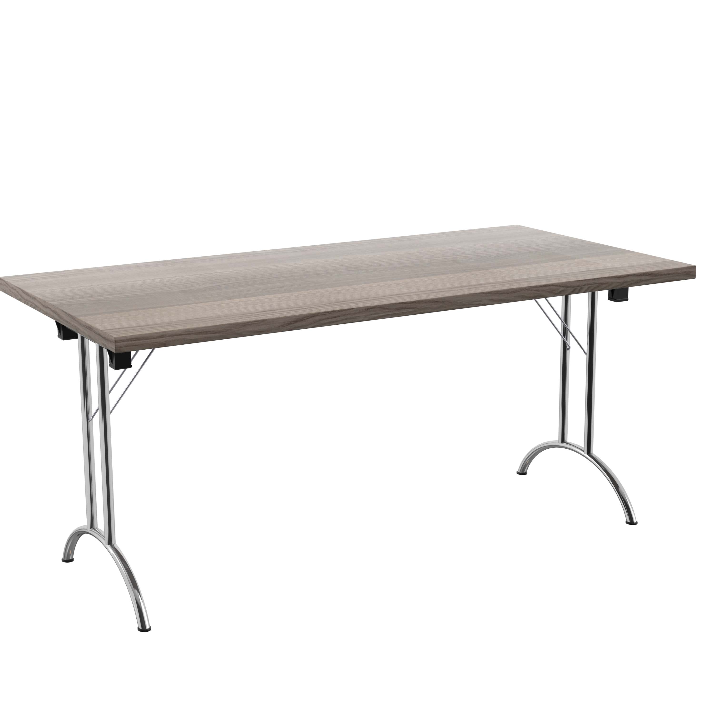 One Union Rectangular Folding Table (FSC) | 1600 X 800 | Grey Oak/Silver thumbnail 2